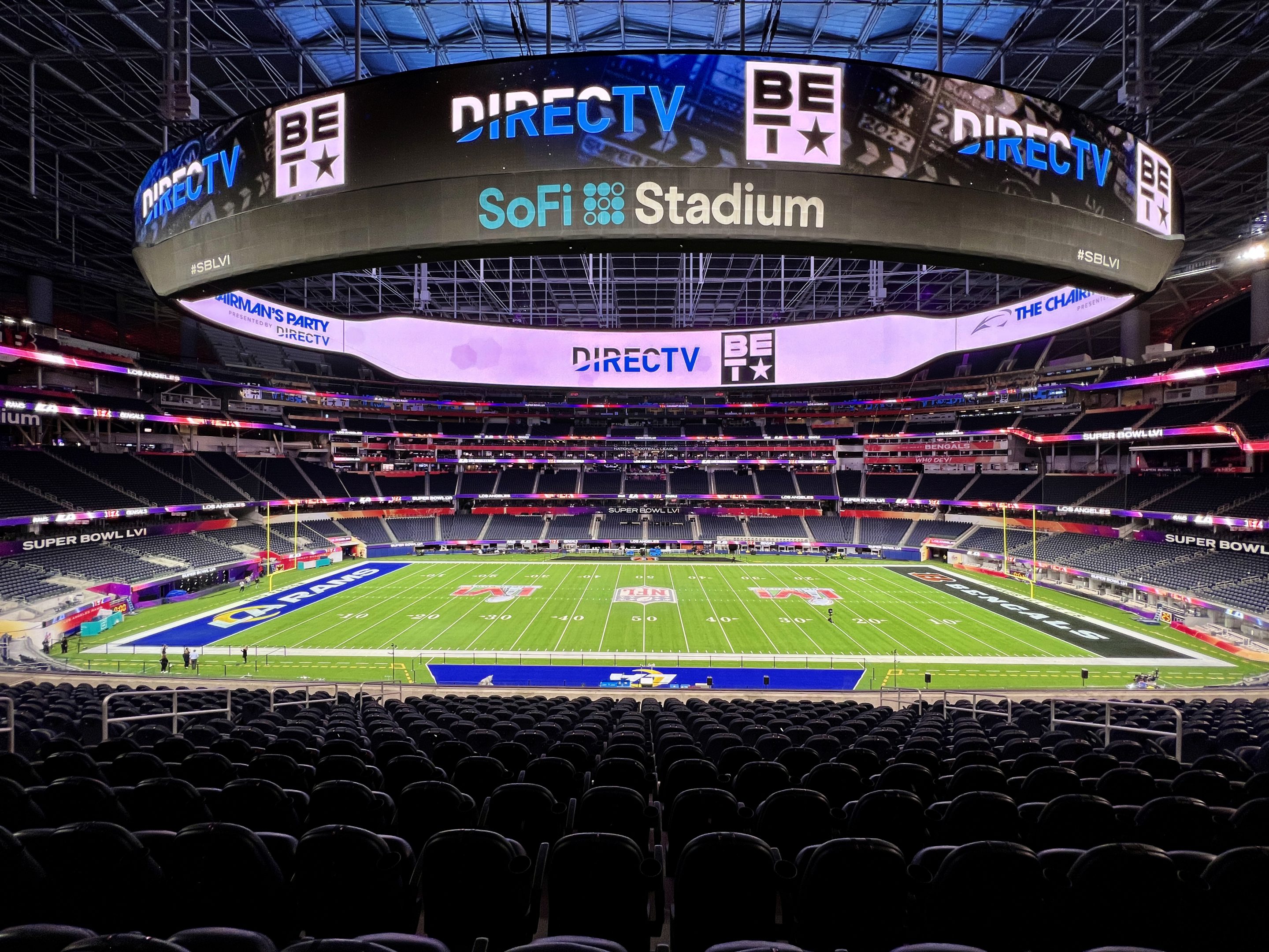 The SoFi stadium where the Super Bowl will be played.