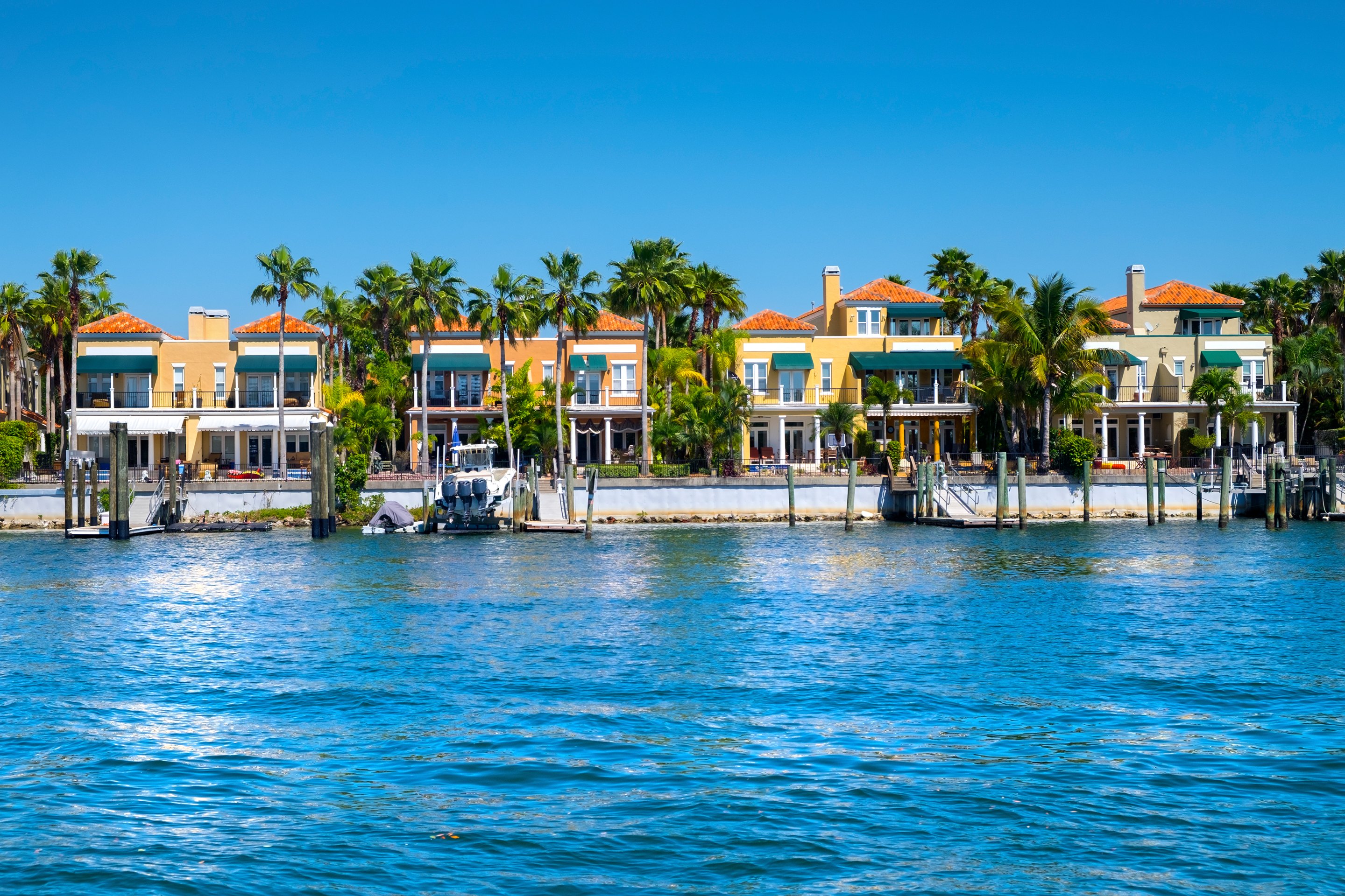 Waterfront homes in Tampa. That city is one of the top 10 places Americans looking to move are considering.