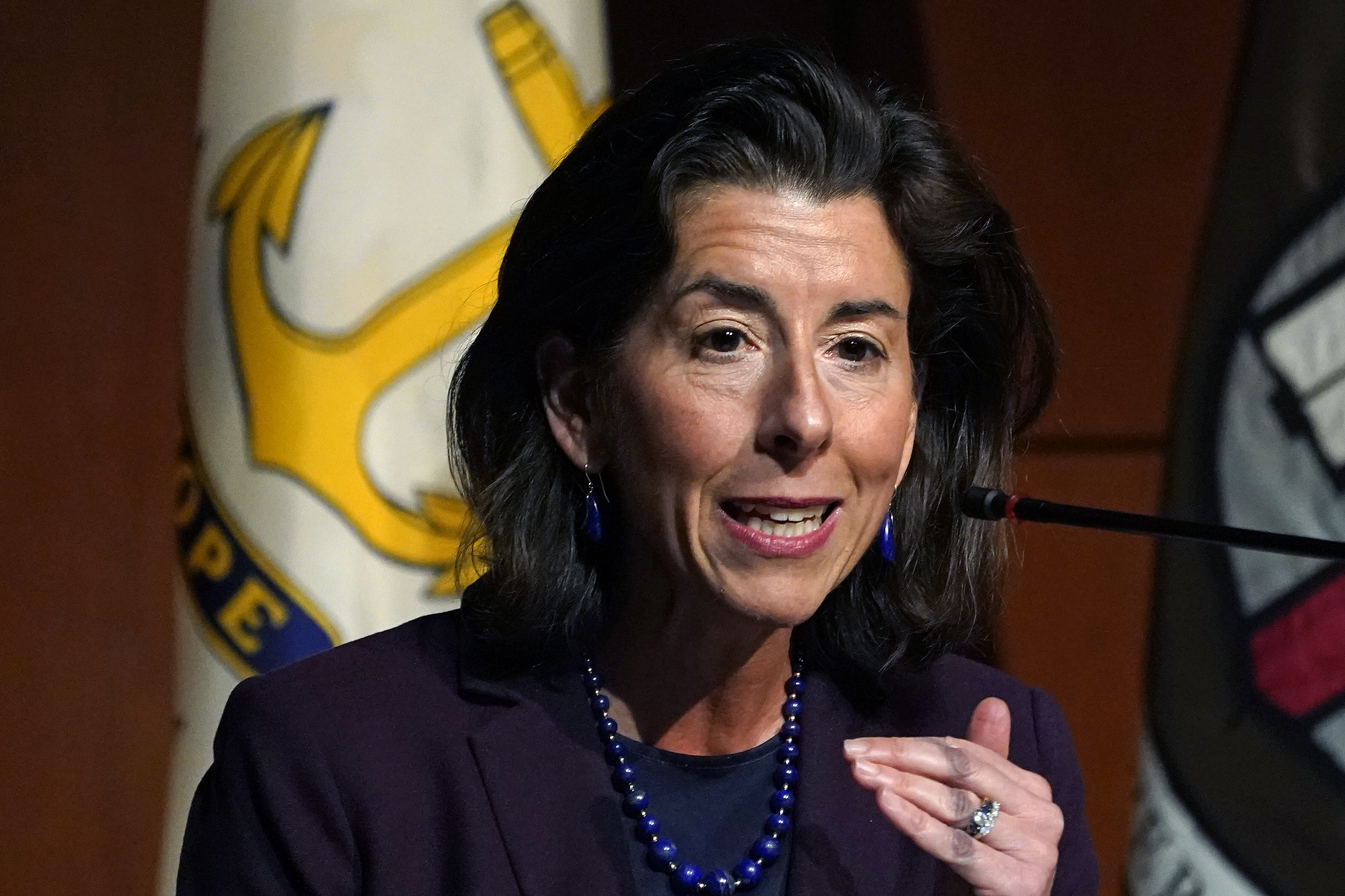 U.S. Secretary of Commerce Gina Raimondo speaks.