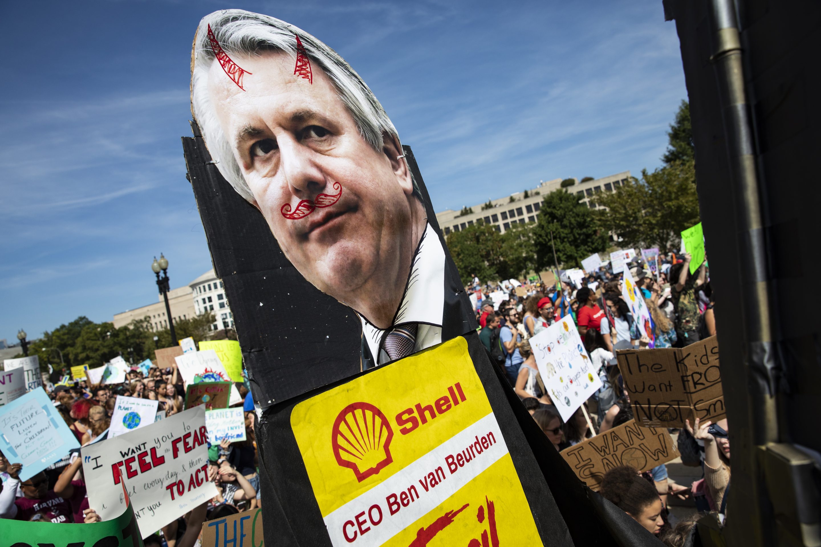 Ben Van Beurden climate protest
