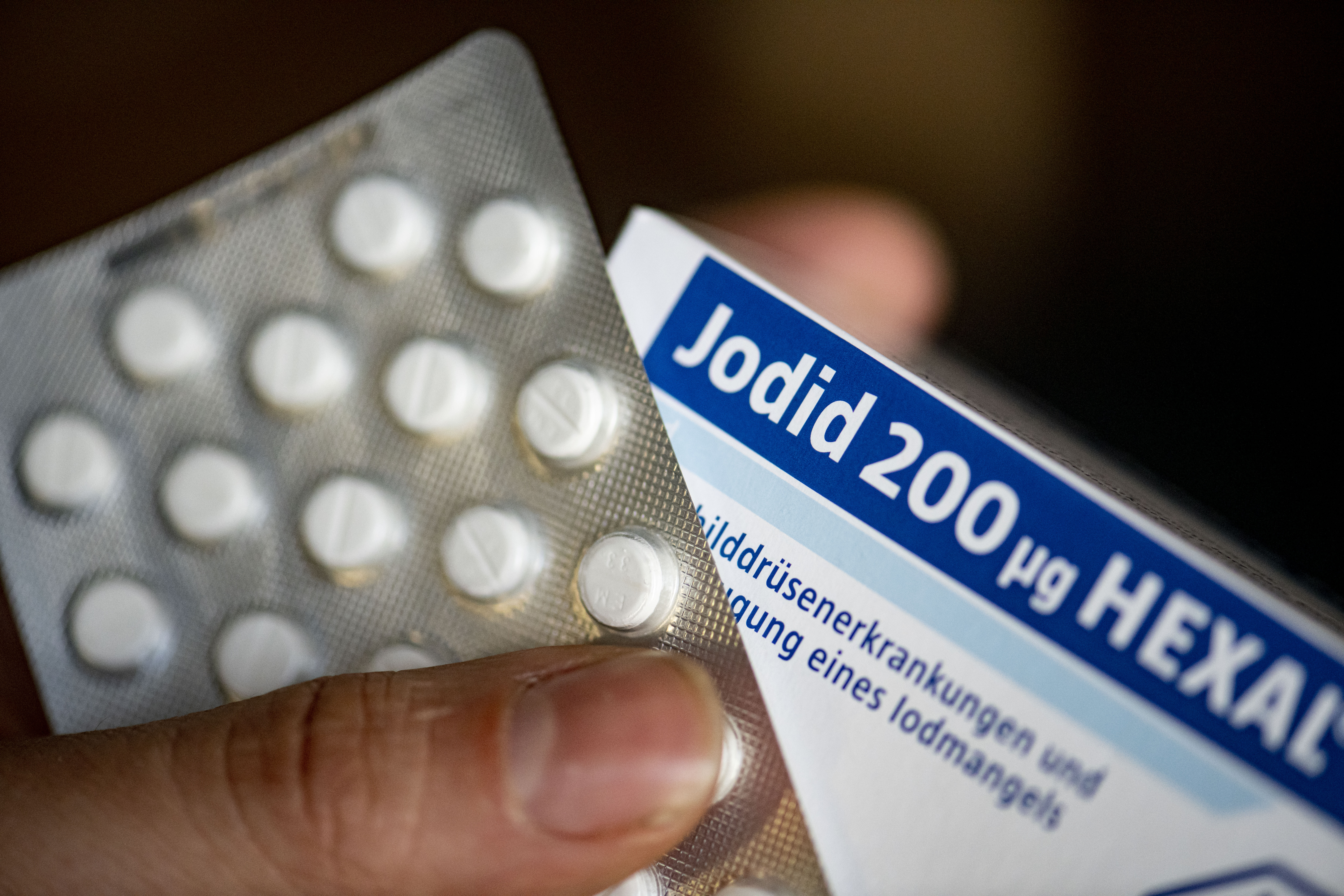 Health authorities are recommending against taking iodine tablets like these pictured unless instructed, but Europeans are stocking up anyway.