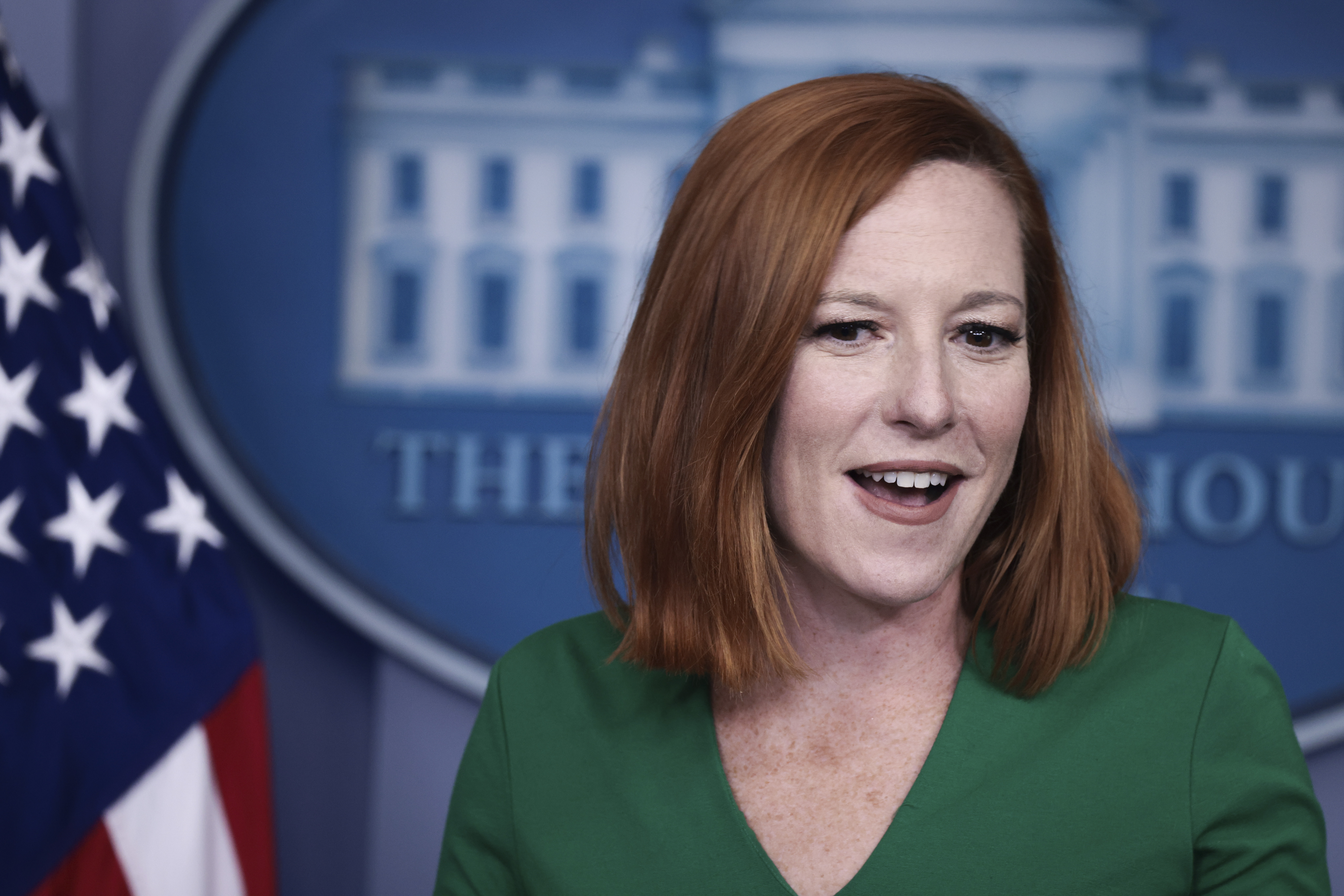 White House Press Secretary Jen Psaki speaks at a press briefing in the James Brady Press Briefing Room of the White House on September 29, 2021, in Washington, D.C.