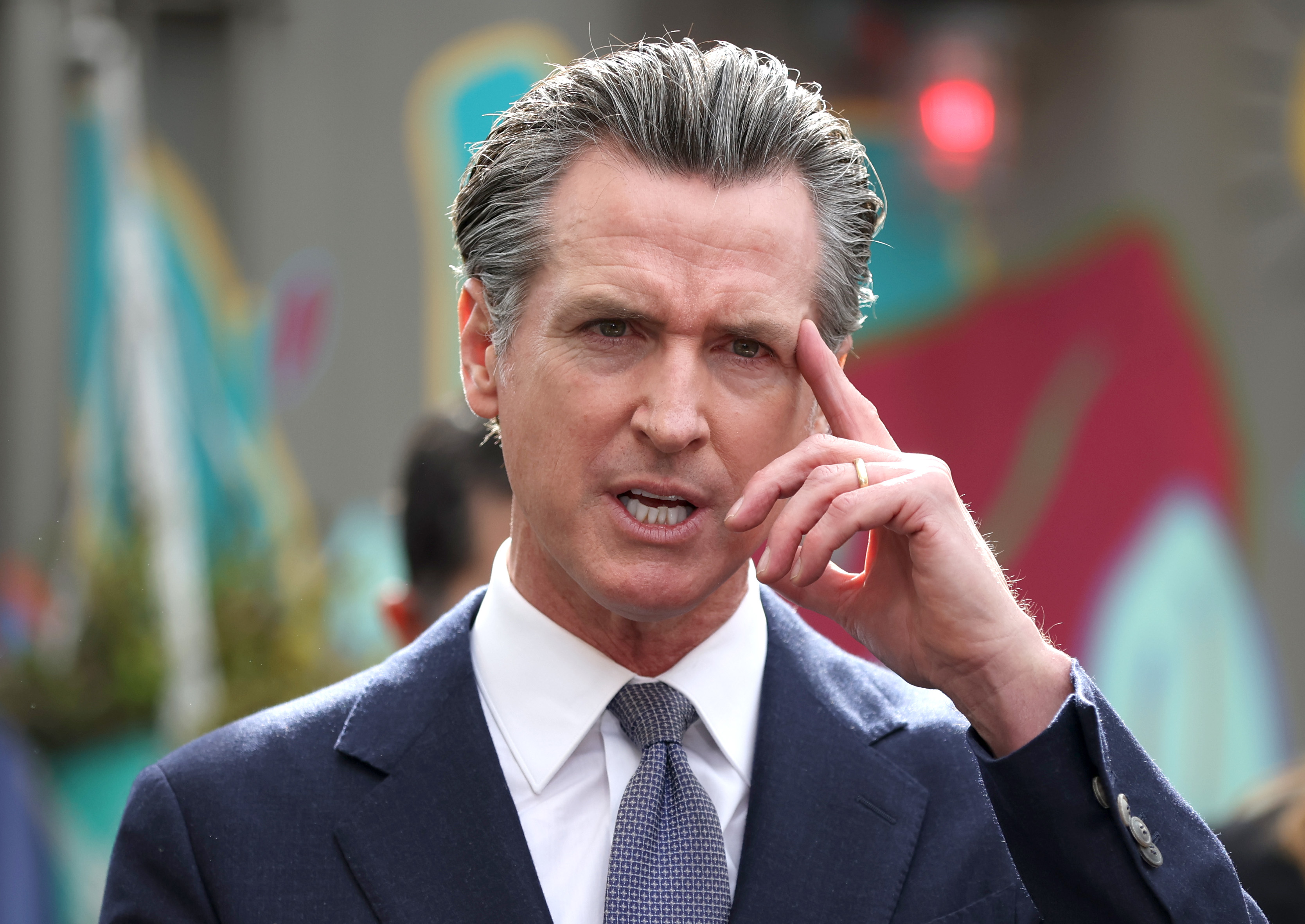 California Gov. Gavin Newsom speaks.