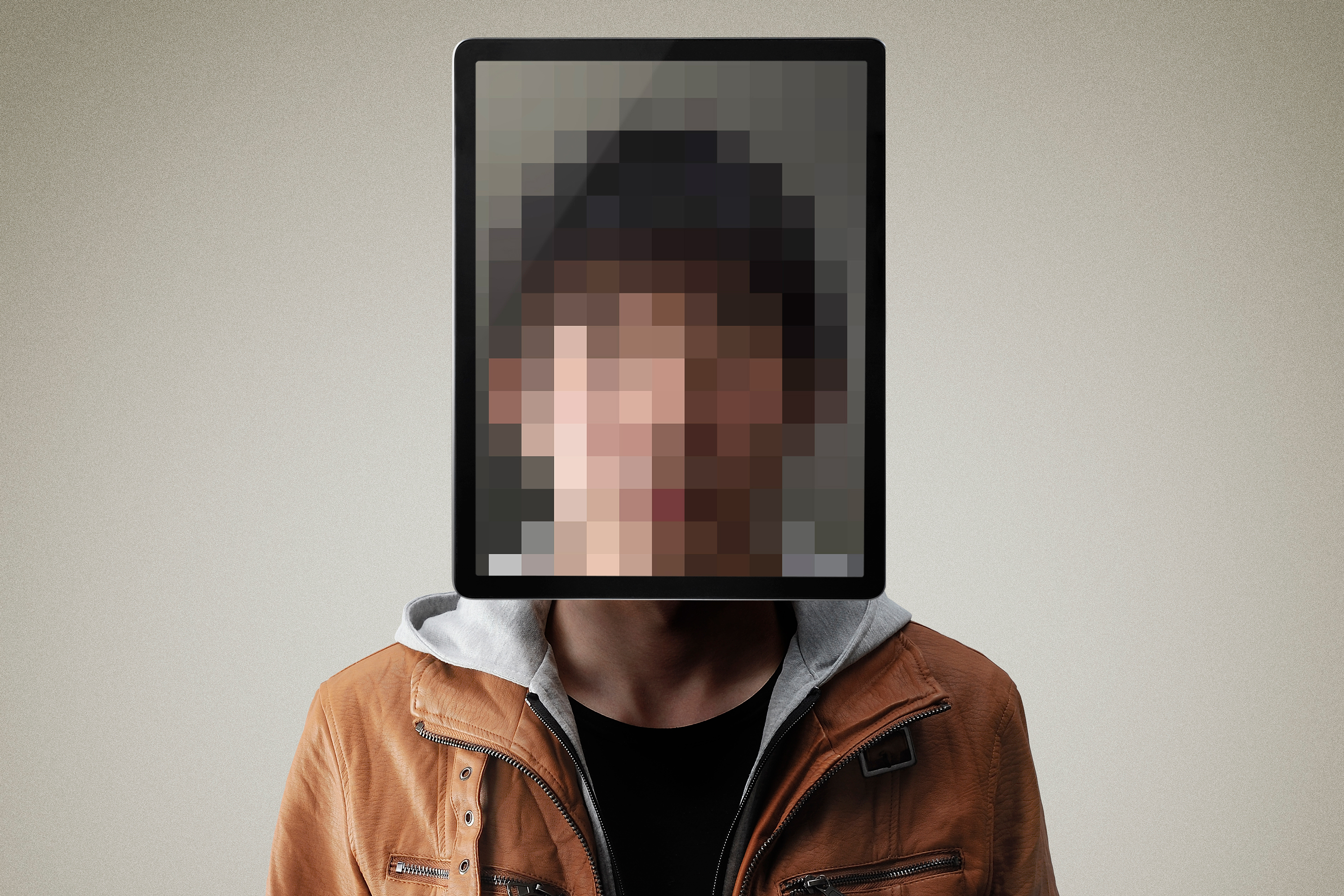 Portrait of man with digital tablet
