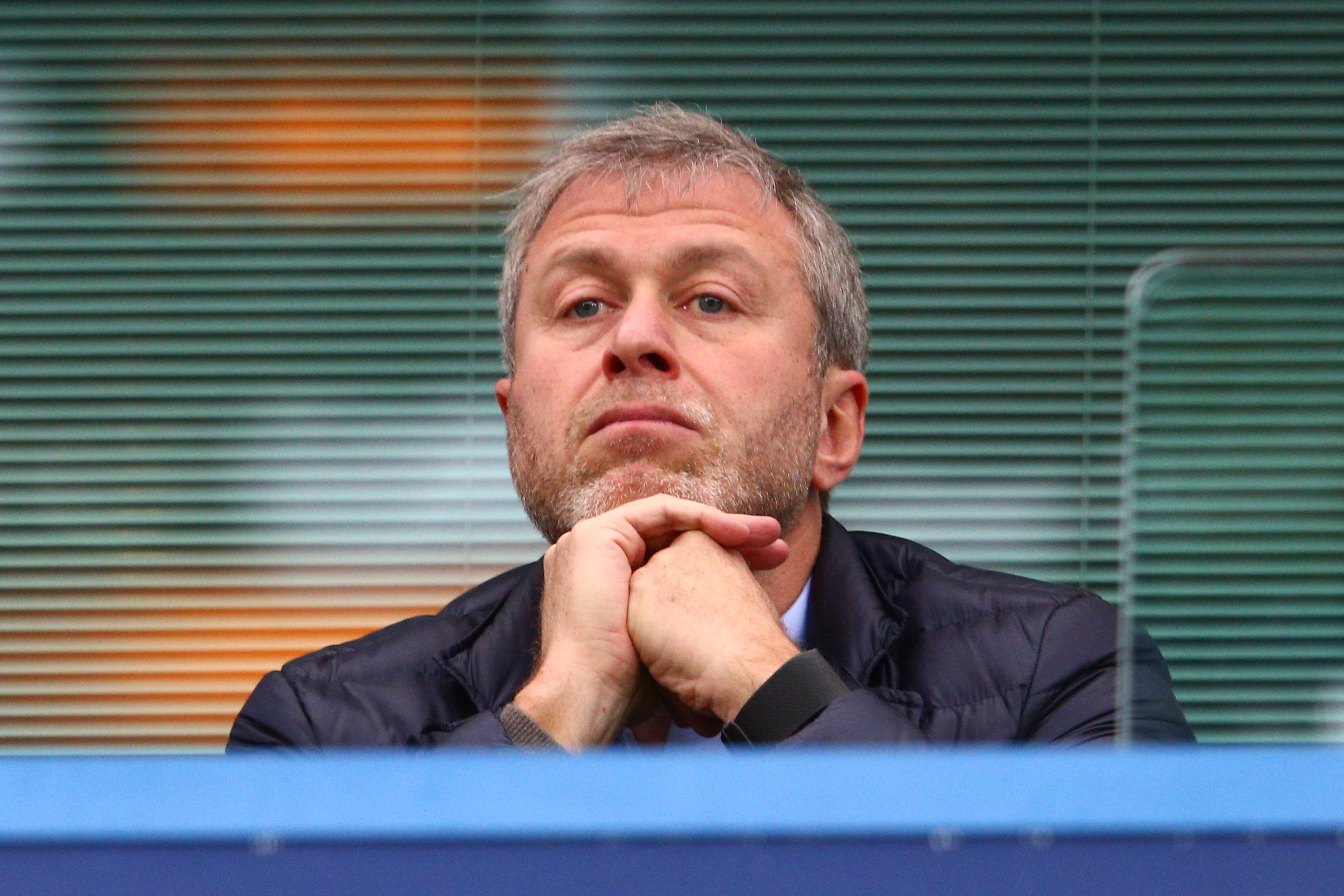 Chelsea owner Roman Abramovich is seen on the stand during the Barclays Premier League match between Chelsea and Sunderland at Stamford Bridge on December 19, 2015, in London, England.