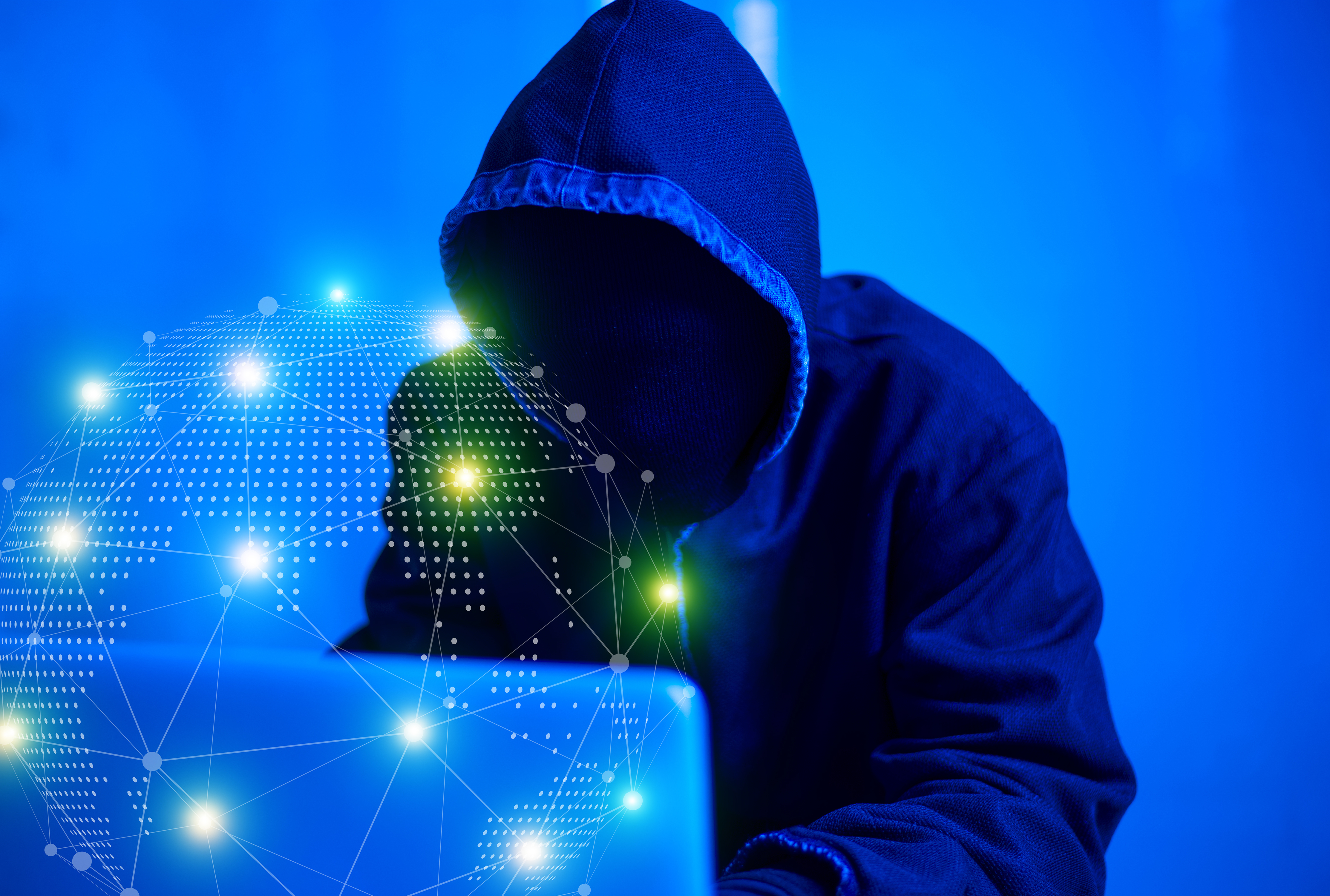 An artist’s rendering of a hacker working on code