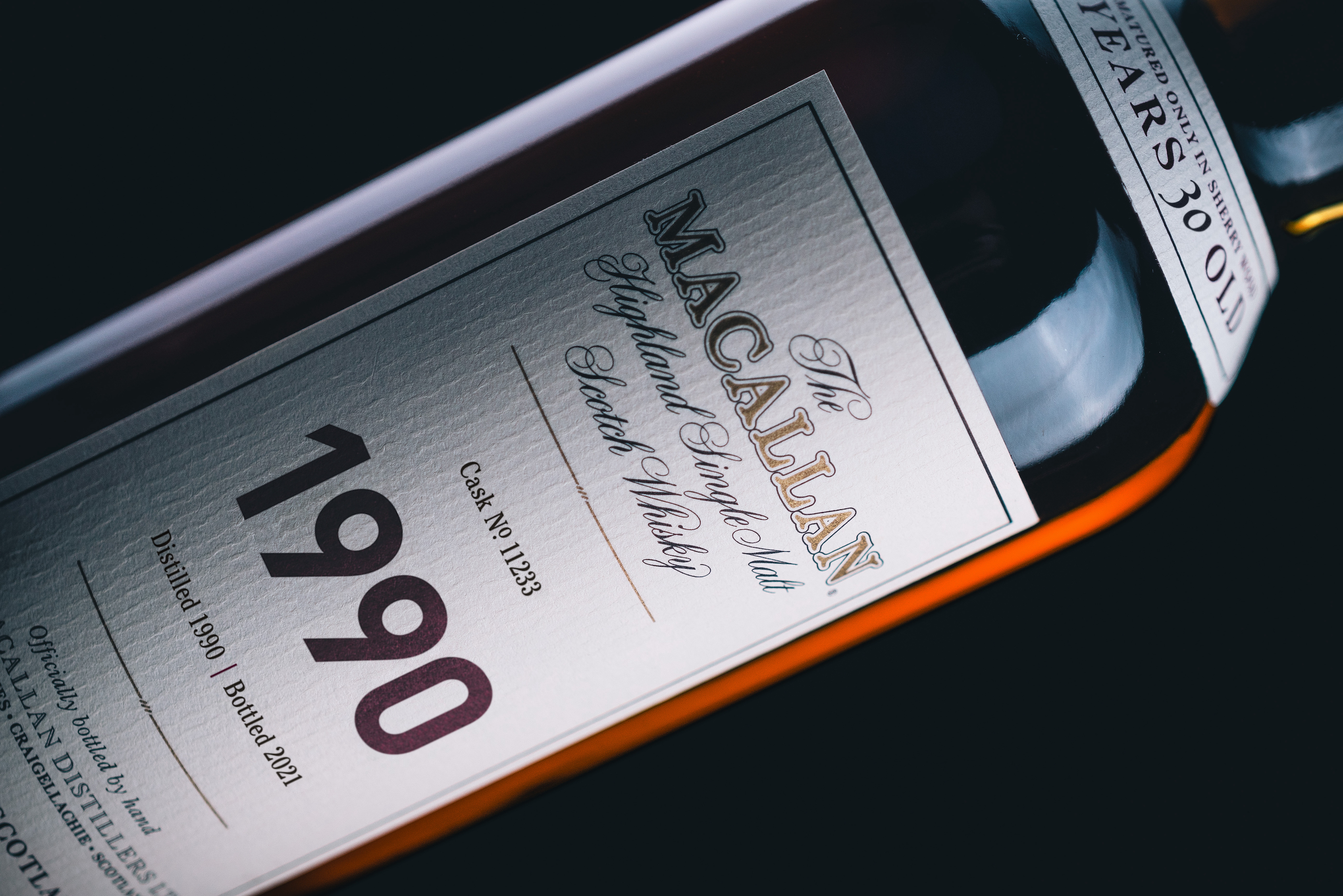 Matured in a single sherry seasoned American oak butt cask for 30 years, The Macallan Fine & Rare 1990 marks the latest addition to the largest assembly of vintage-dated, single malt whiskies in the world.