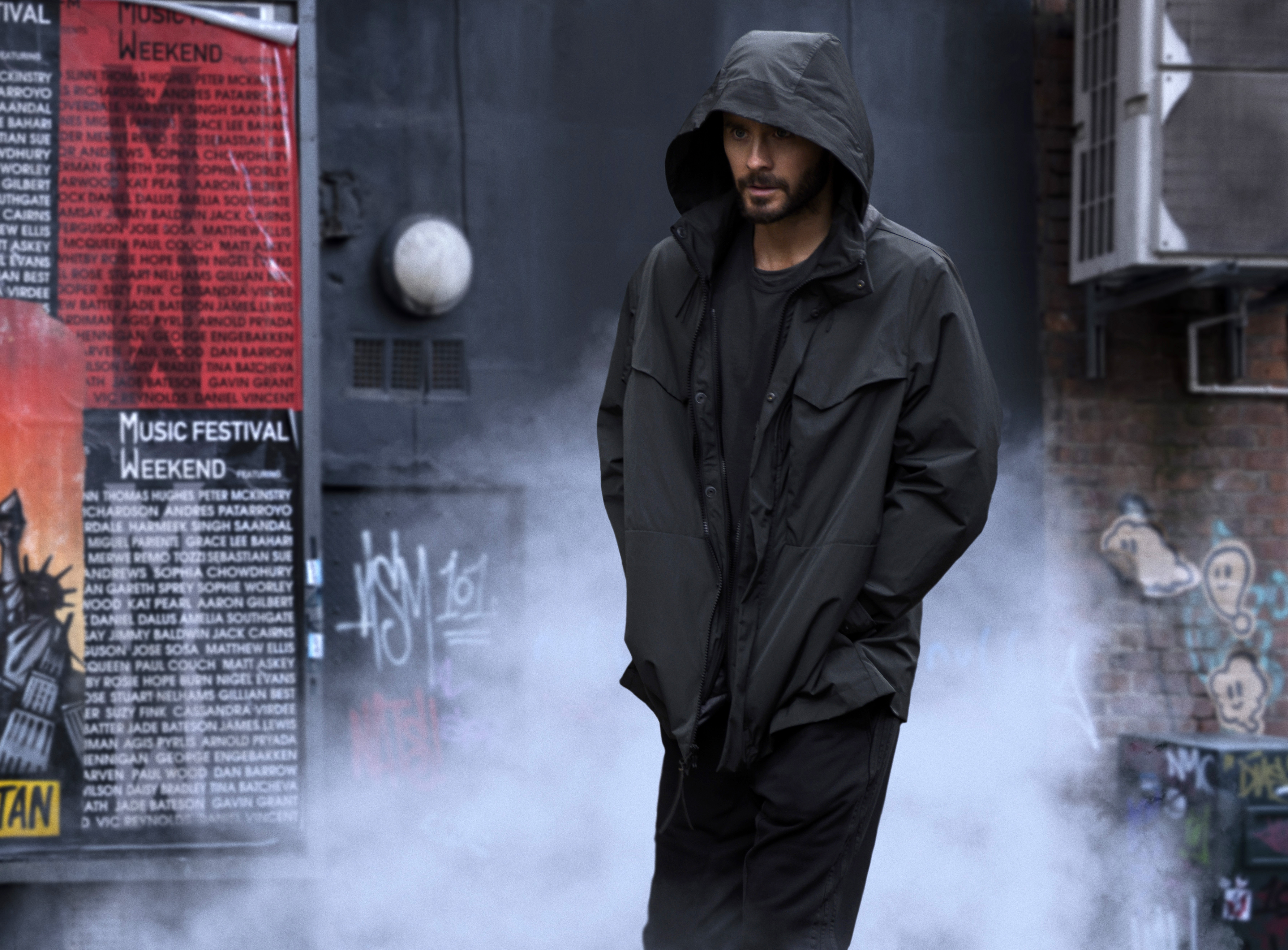 This image released by Sony Pictures shows Jared Leto in a scene from "Morbius."