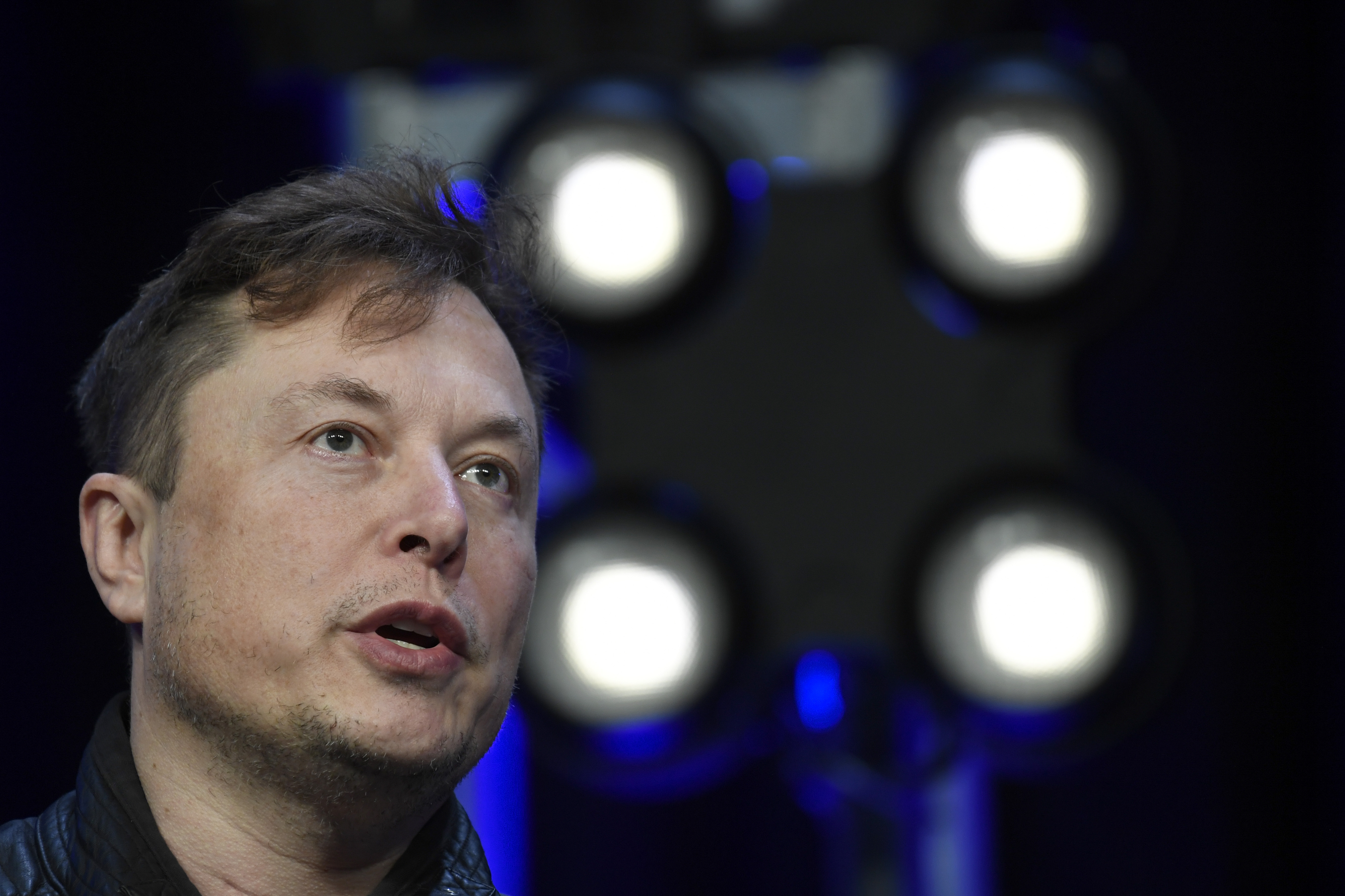Elon Musk speaks at the SATELLITE Conference and Exhibition March 9, 2020, in Washington. 