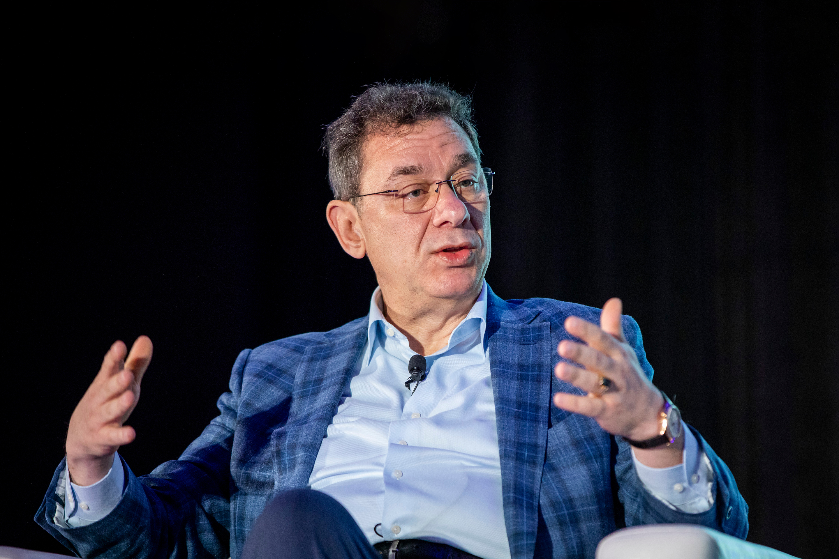 Albert Bourla, chairman and chief executive officer of Pfizer Inc., speaks during South By Southwest.
