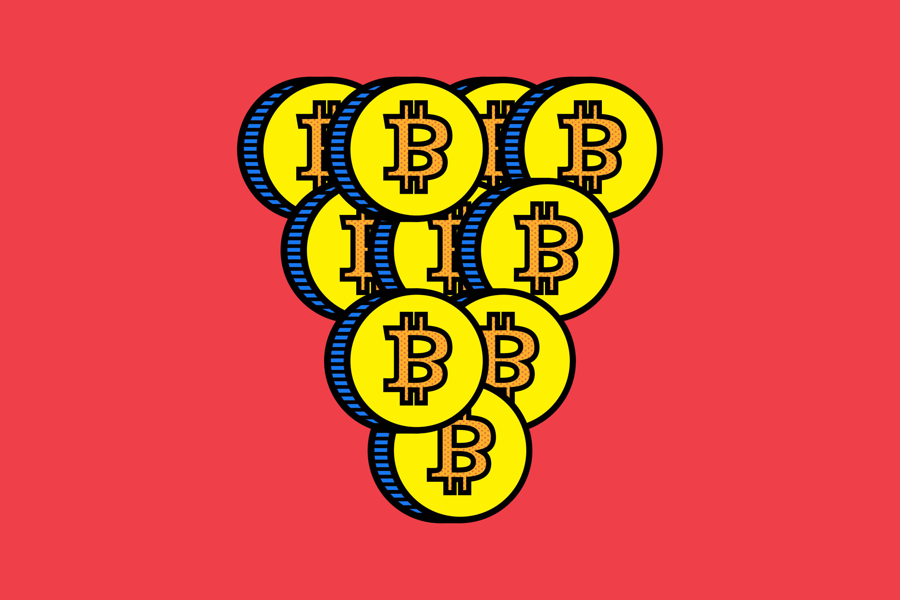 Artist’s rendering of Bitcoin tokens
