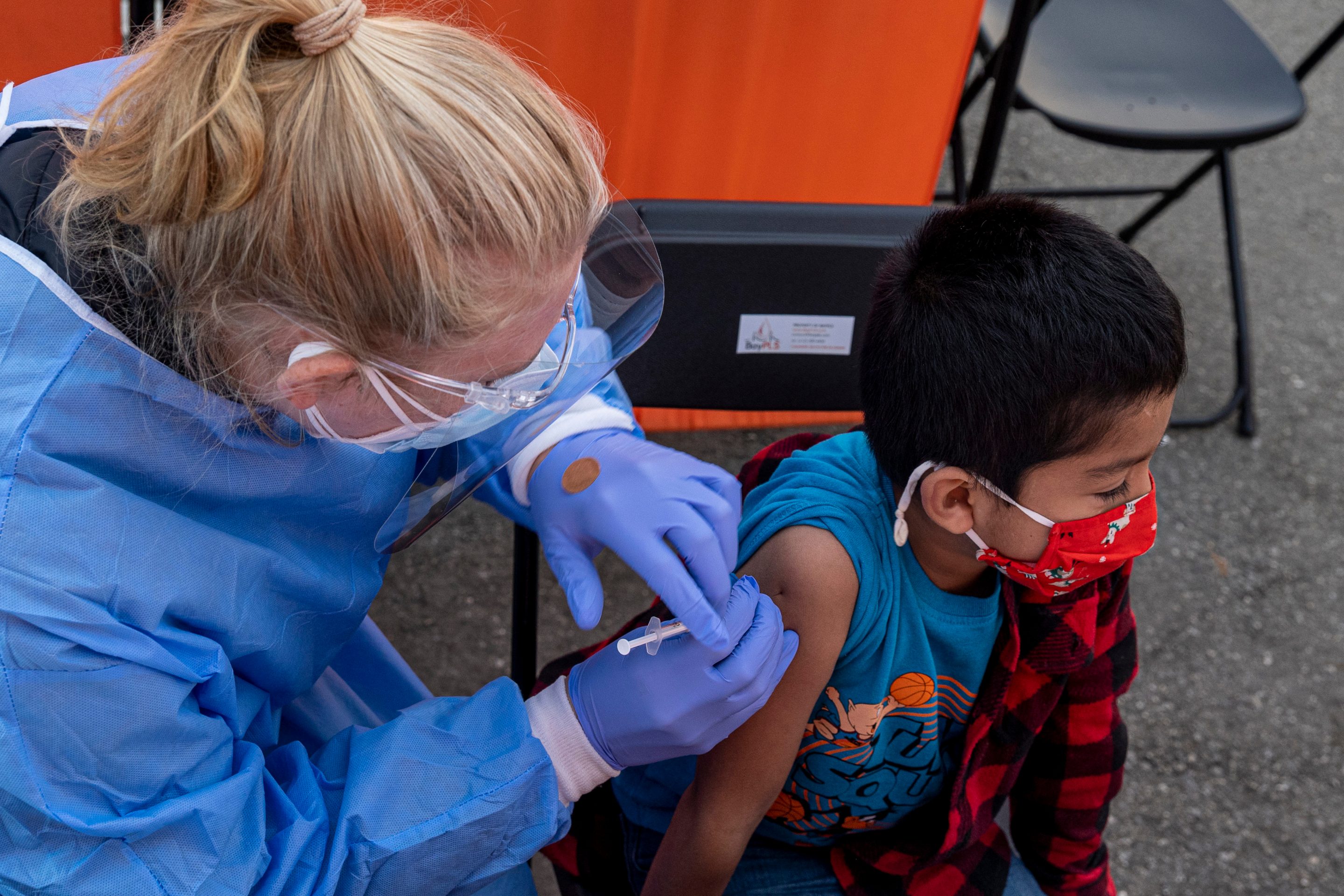 Child receives COVID-19 vaccine