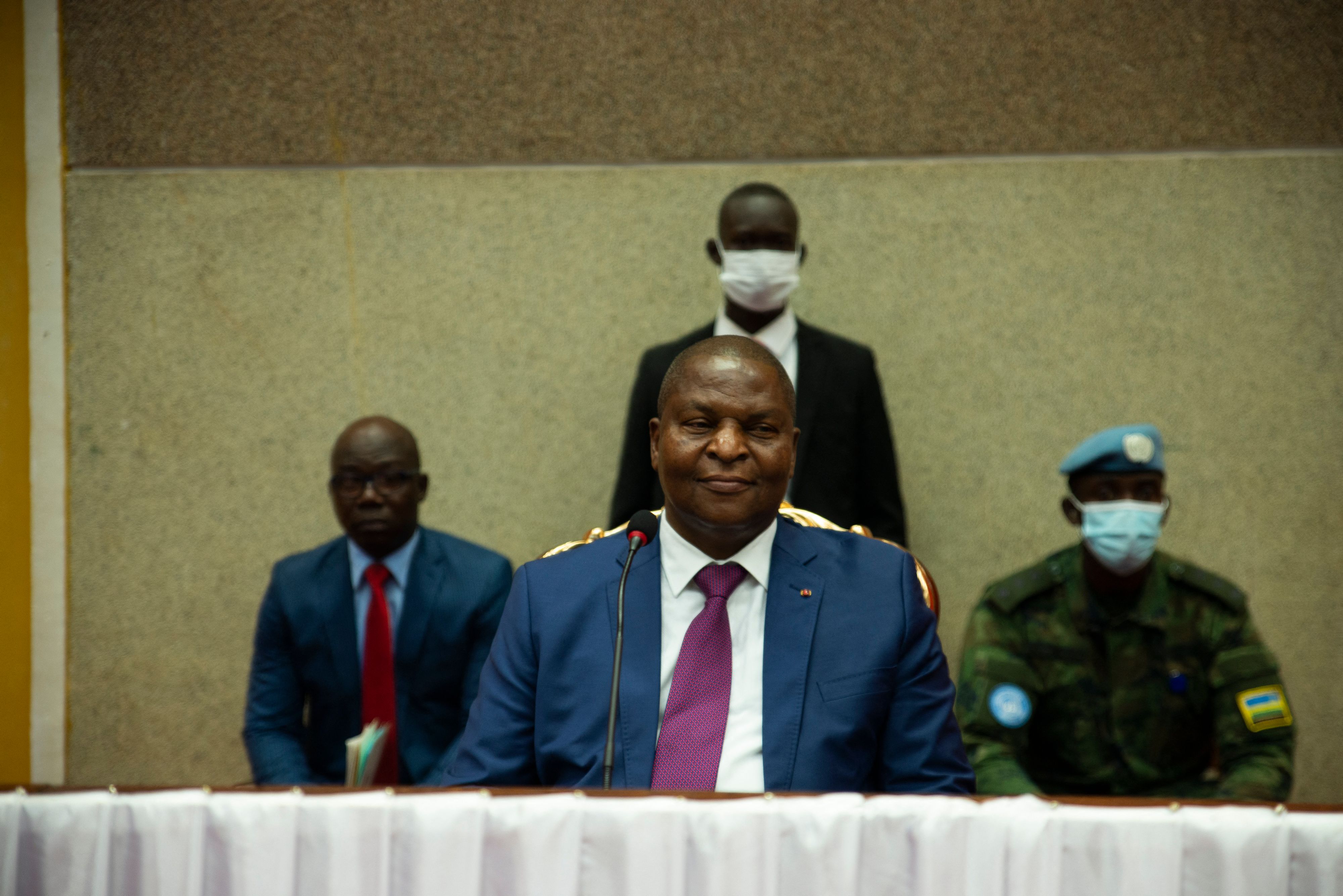 Central African Republic President Faustin-Archange Touadéra in Bangui on March 30, 2022.