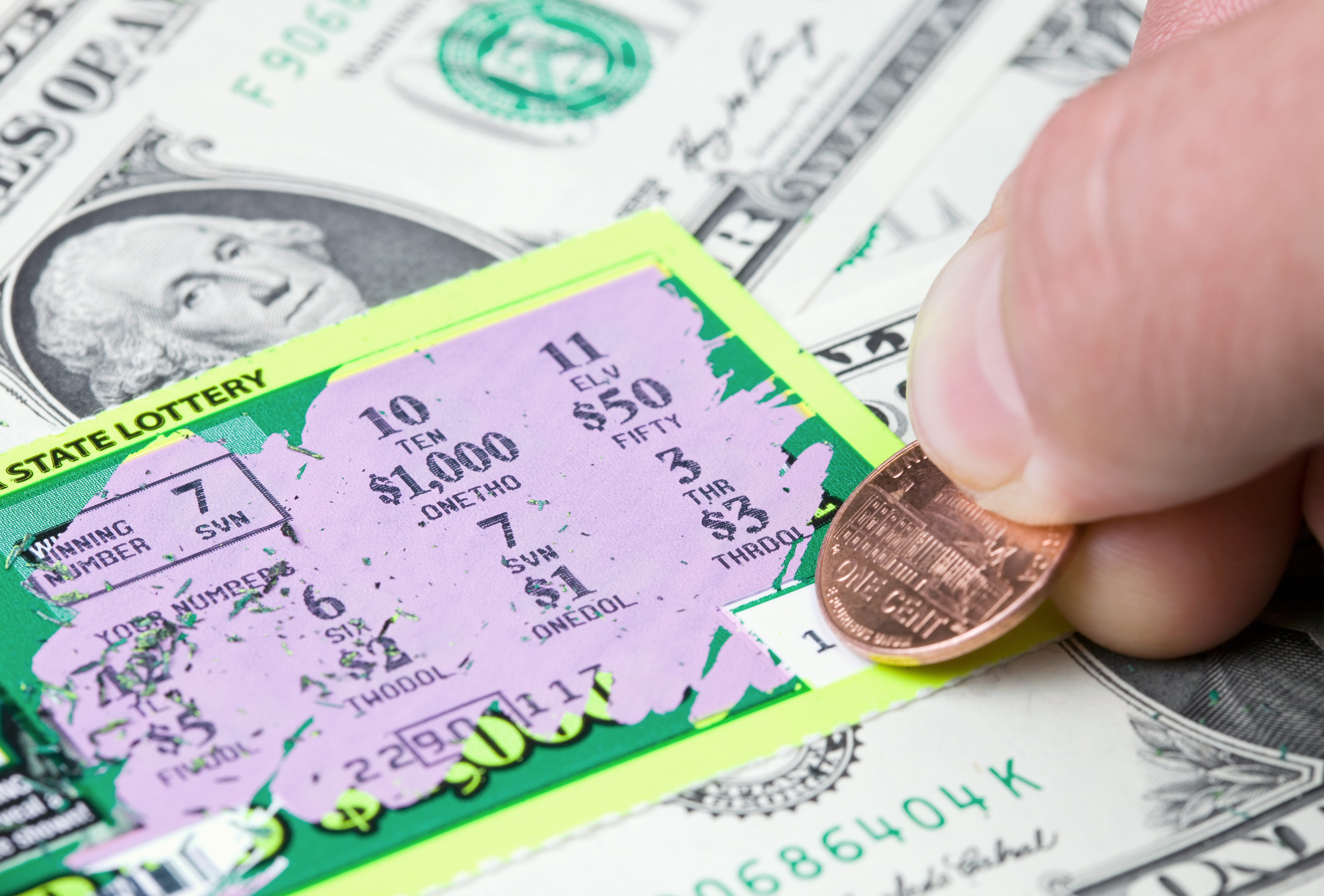Scratch-off lottery card