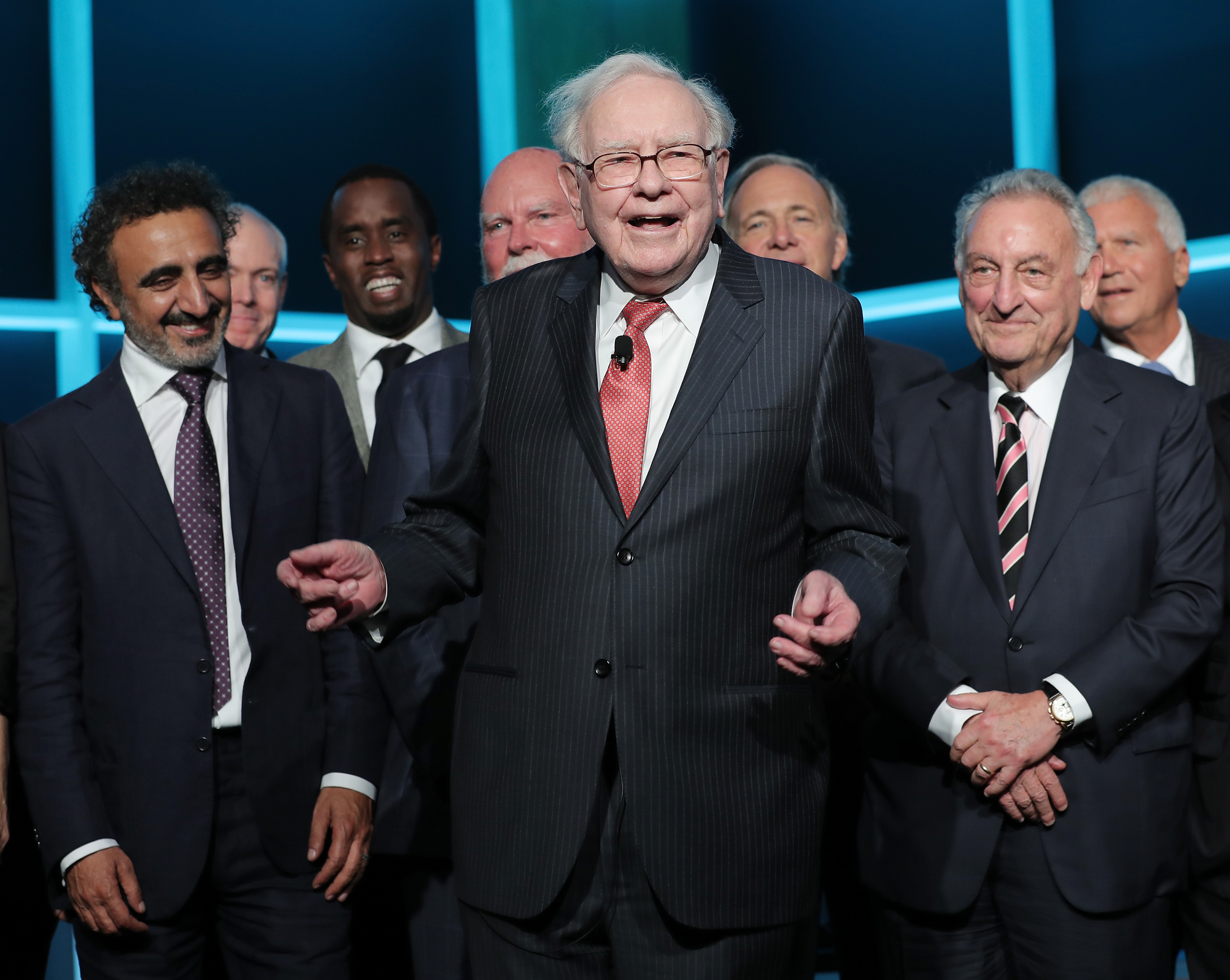 Philanthropist Warren Buffett speaks during the Forbes Media Centennial Celebration at Pier 60 on September 19, 2017, in New York City.