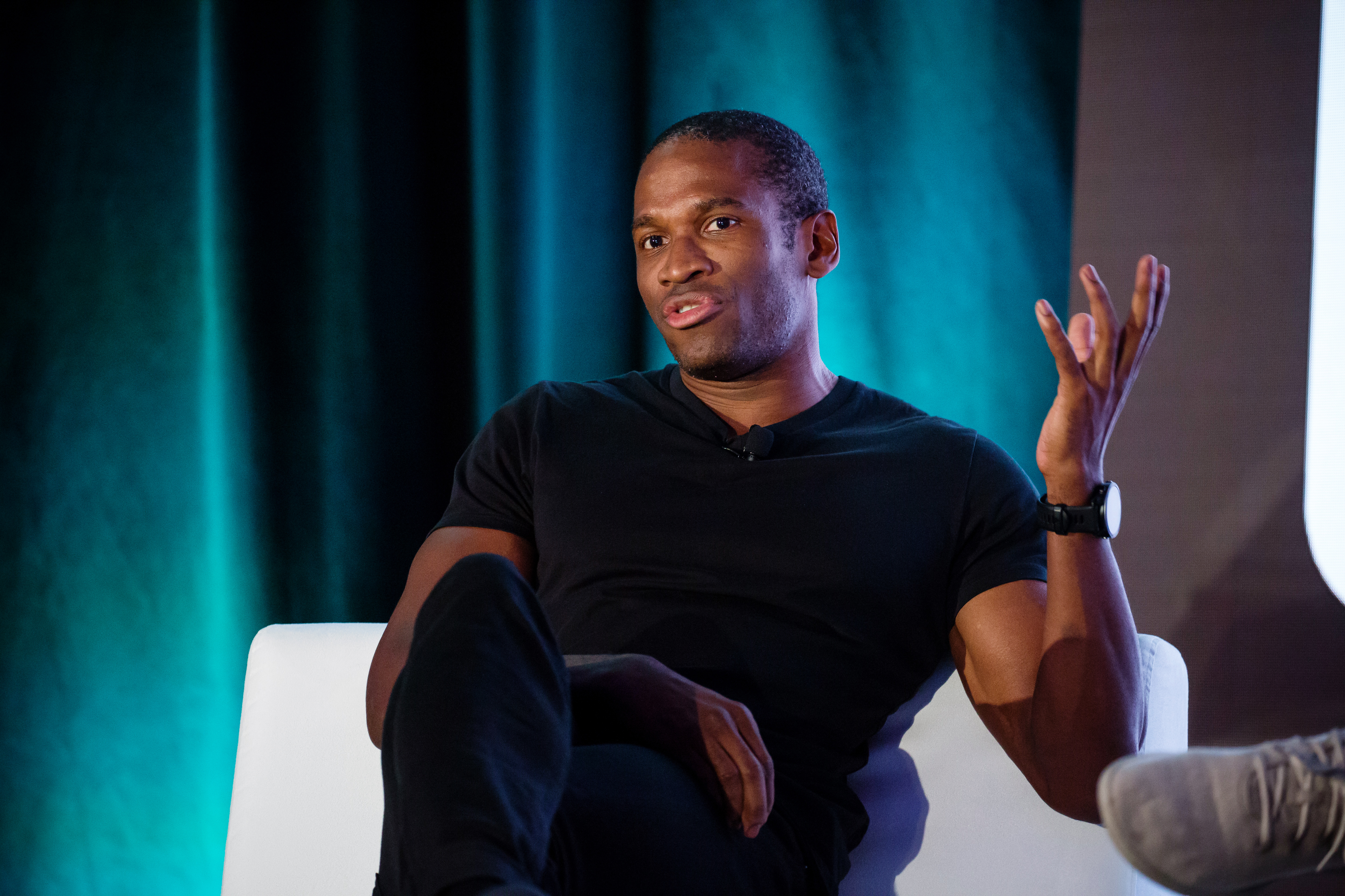 Arthur Hayes, co-founder of BitMEX, speaks during the Consensus: Invest event in New York on Nov. 28, 2017.