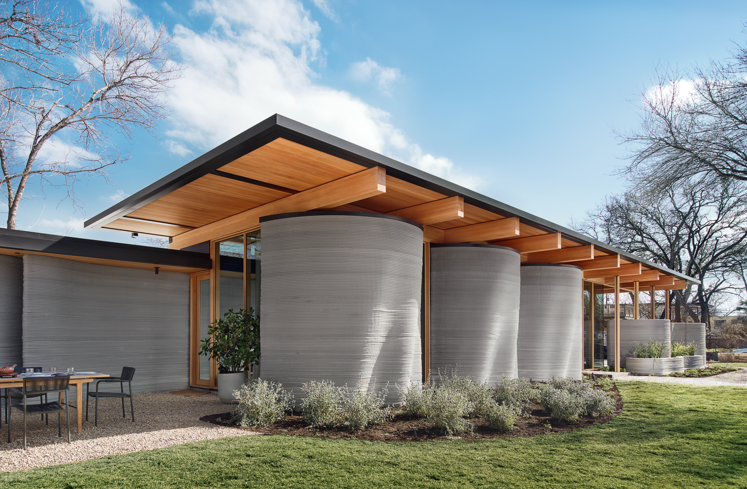 Earlier this year, ICON displayed its new House Zero design, an over 2,000-square-foot, three-bedroom, 2.5-bath home made of 3D-printed concrete.