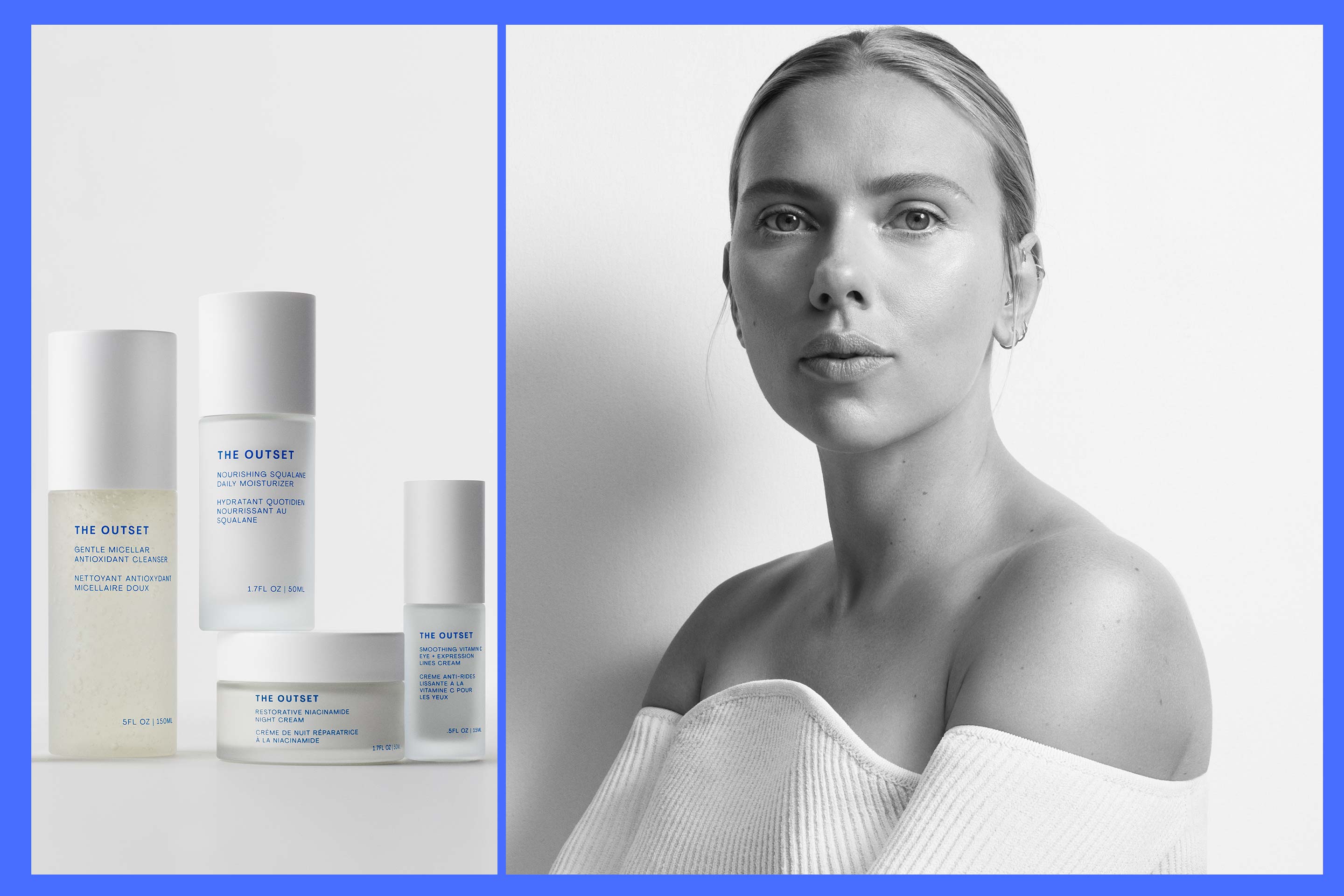 Scarlett Johansson and her new skincare brand the Outset.