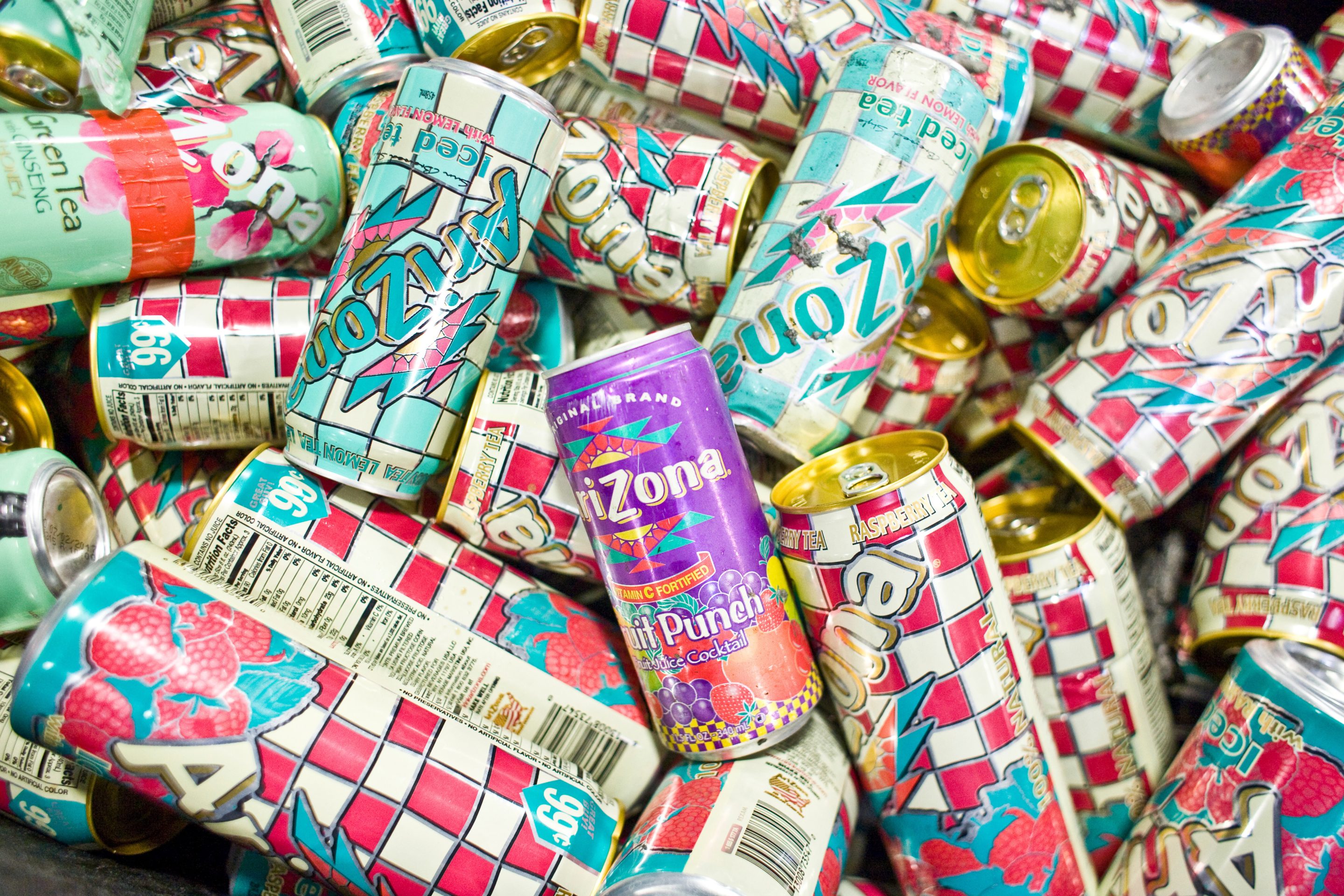 Arizona Iced Tea cans.
