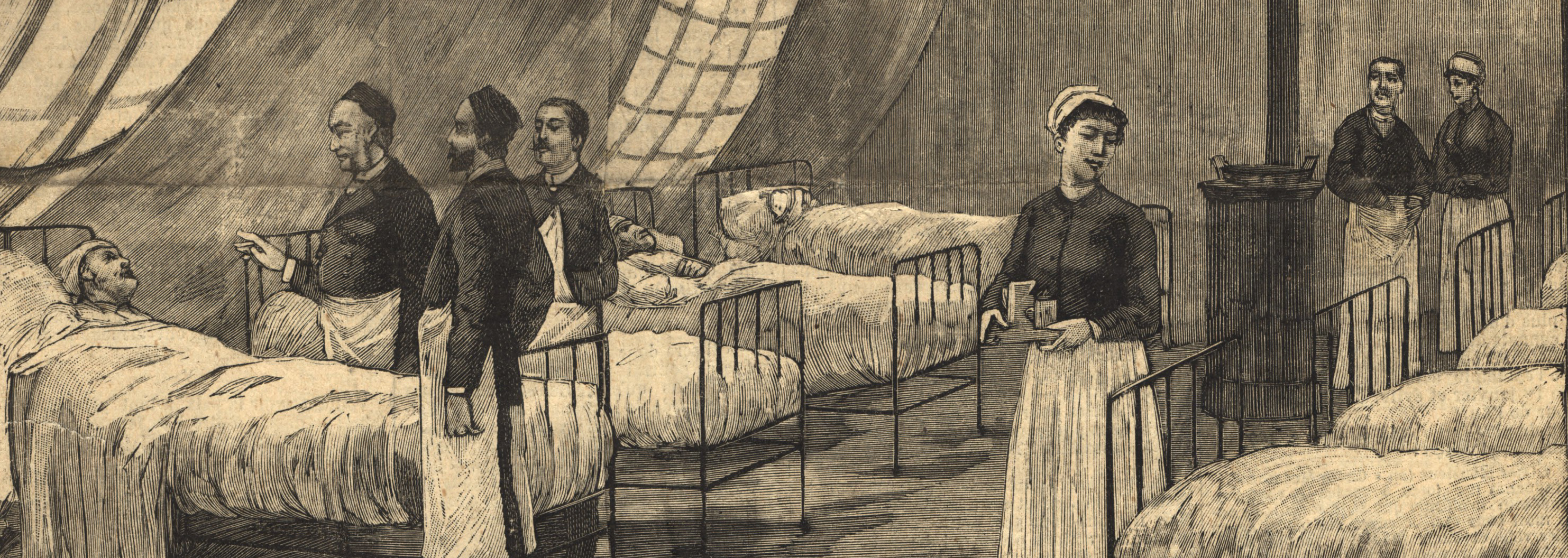 An 1890 illustration from a French newspaper showing the Russian flu in Paris