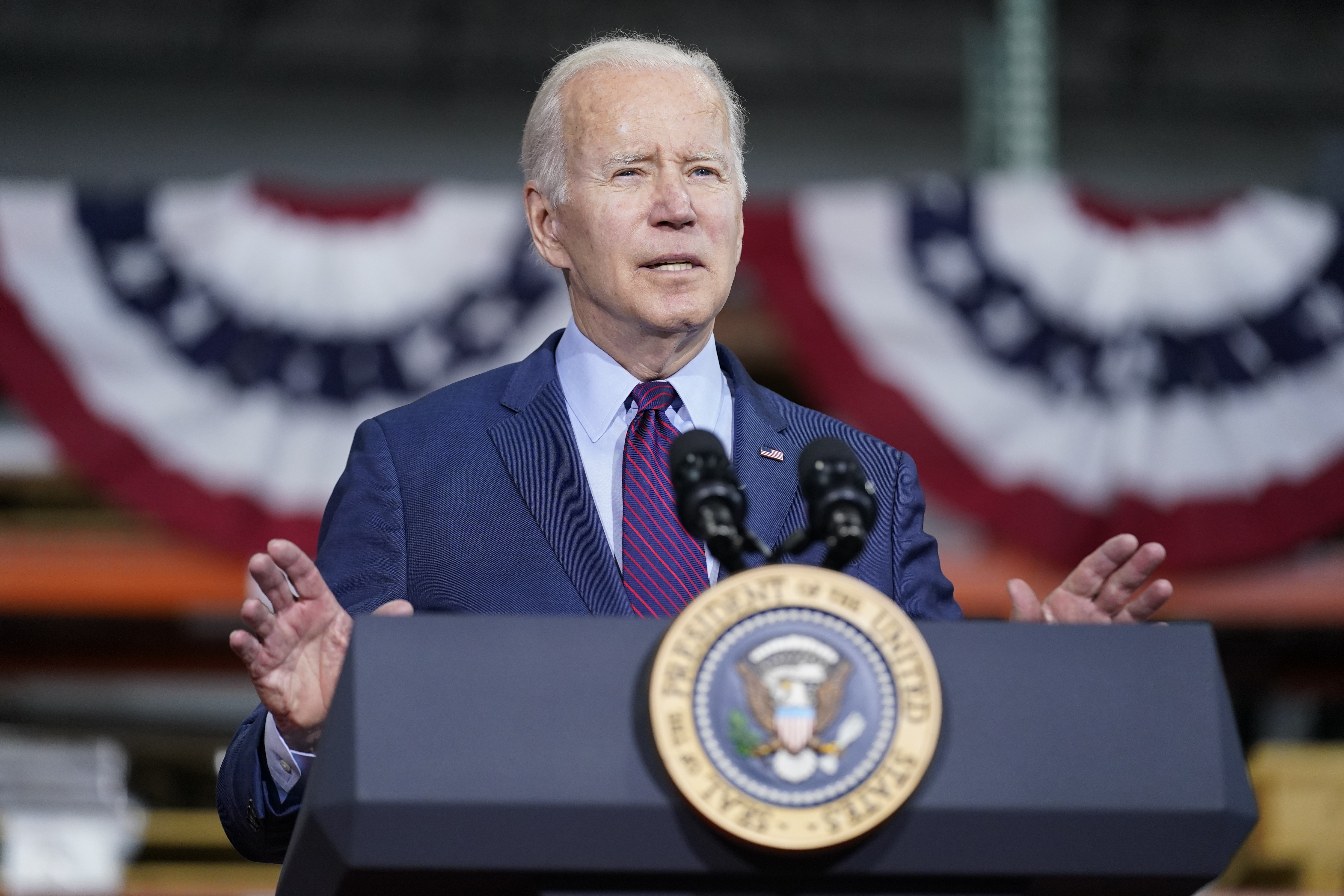 President Joe Biden speaks at United Performance Metals in Hamilton, Ohio, on May 6, 2022.