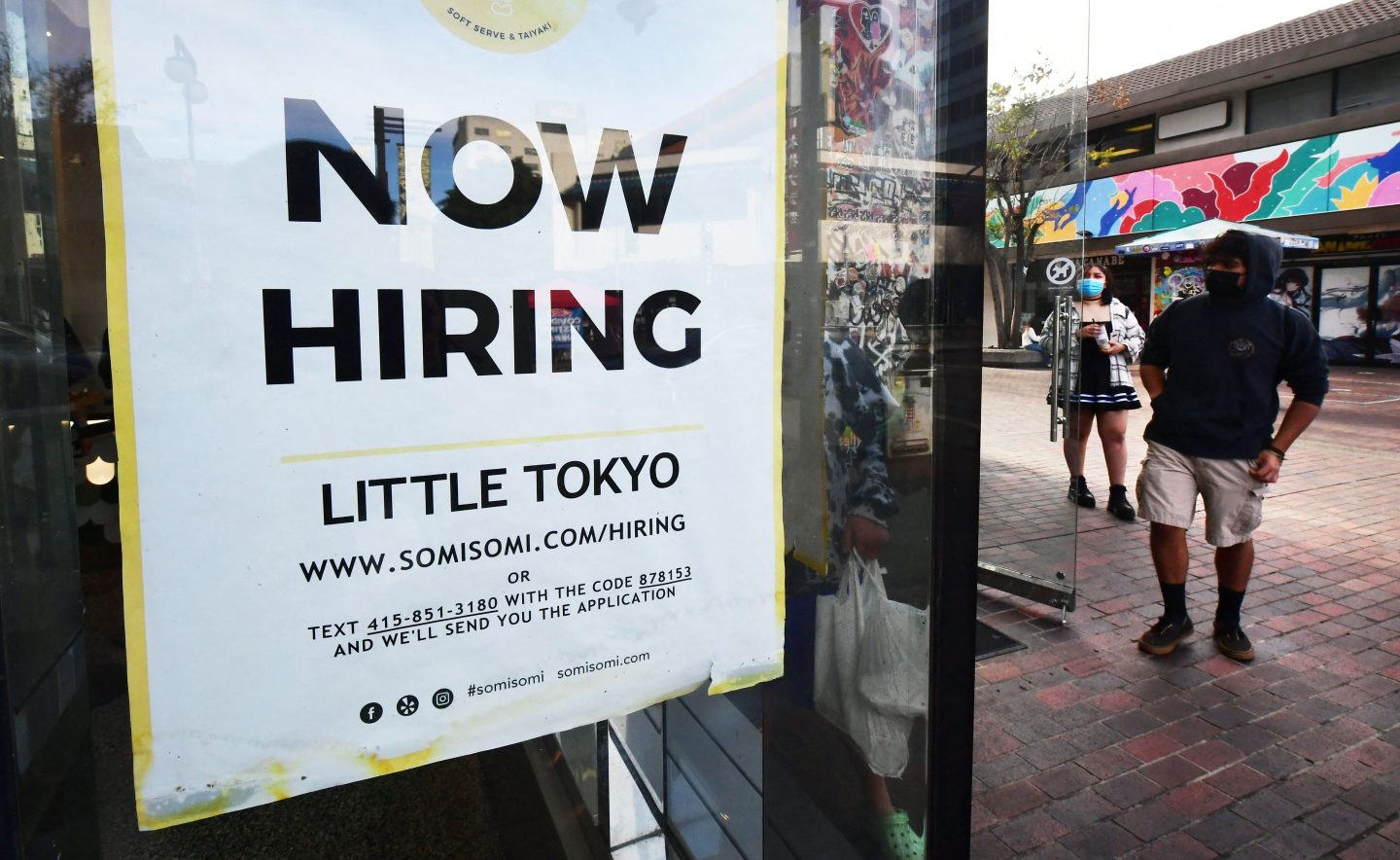 Now hiring sign