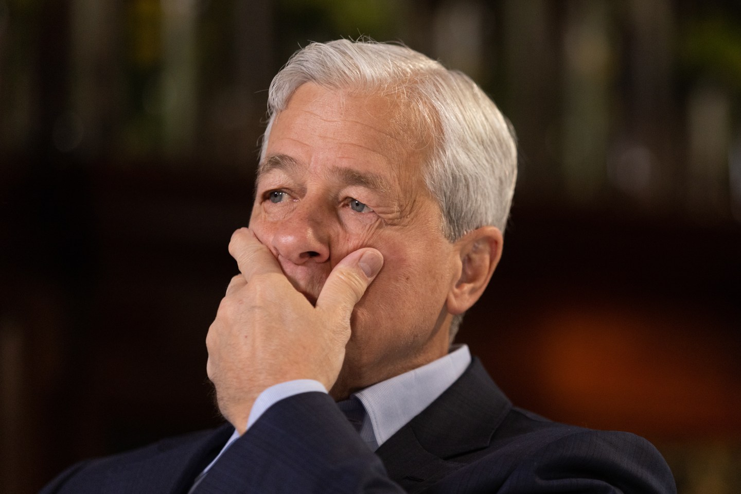 Jamie Dimon, chief executive officer of JPMorgan Chase & Co., during a Bloomberg Television interview in London, U.K., on Wednesday, May 4, 2022.