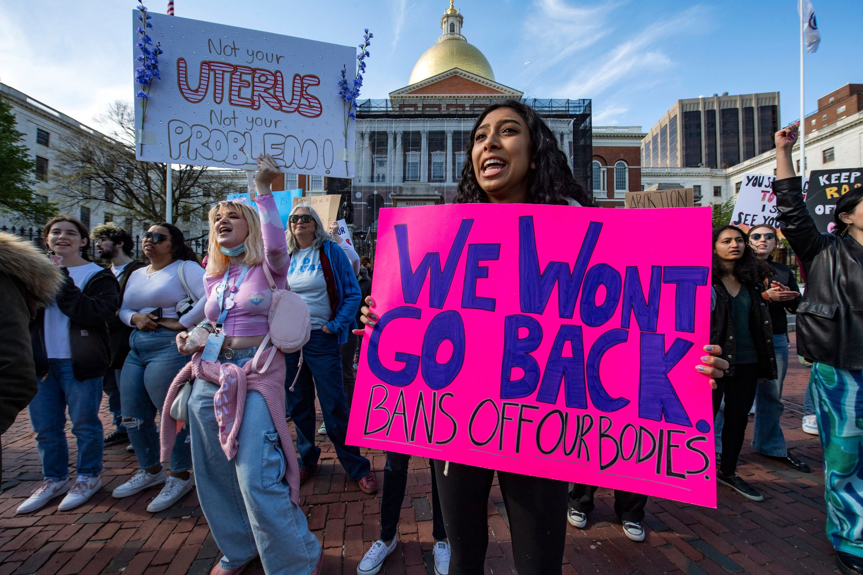 Pro-choice demonstrators