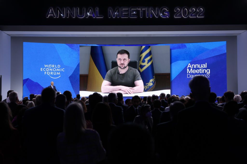 At Davos, Zelensky calls for maximum sanctions on Russia