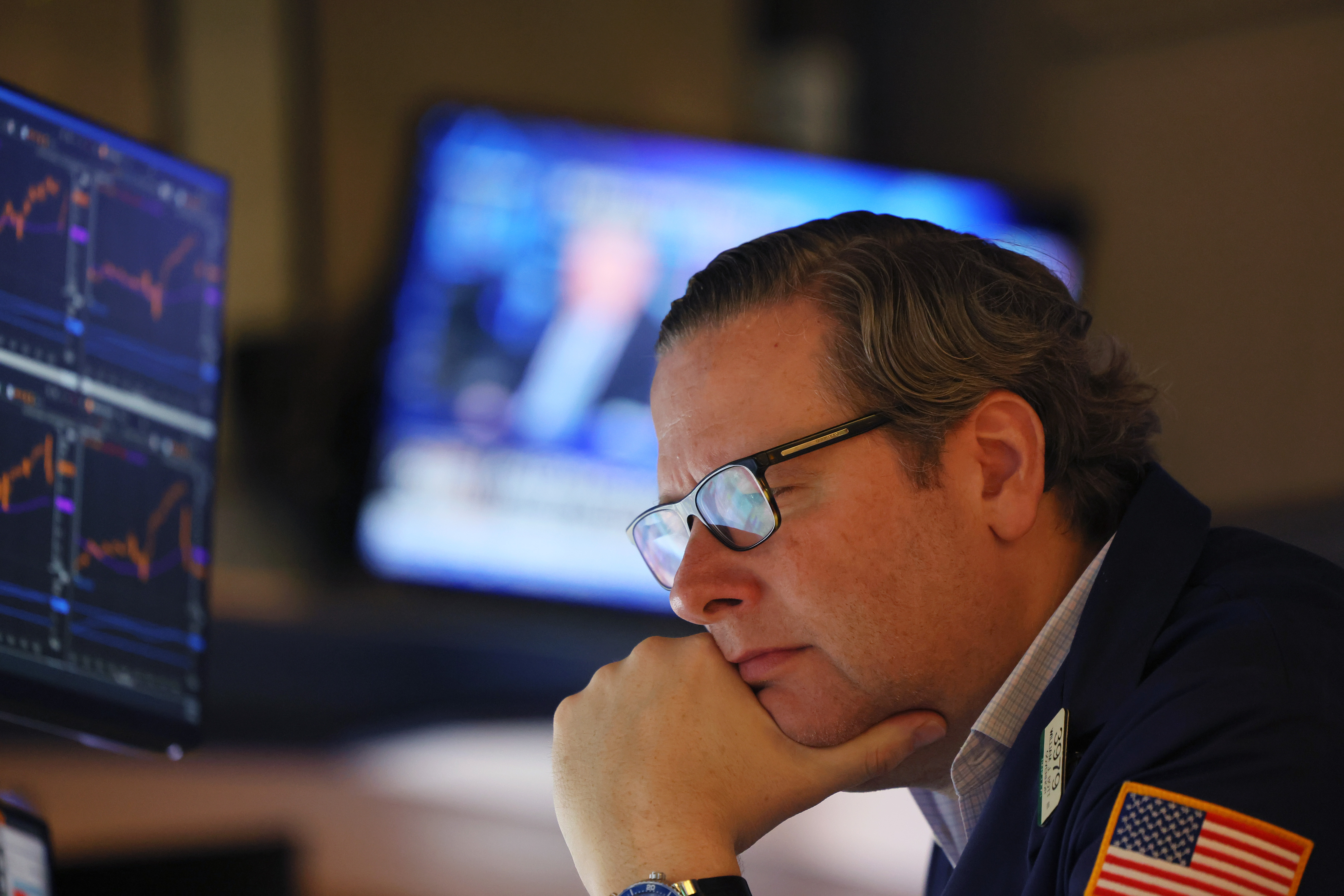 Global stocks and U.S. futures are mostly lower on Monday as recession talk increases.