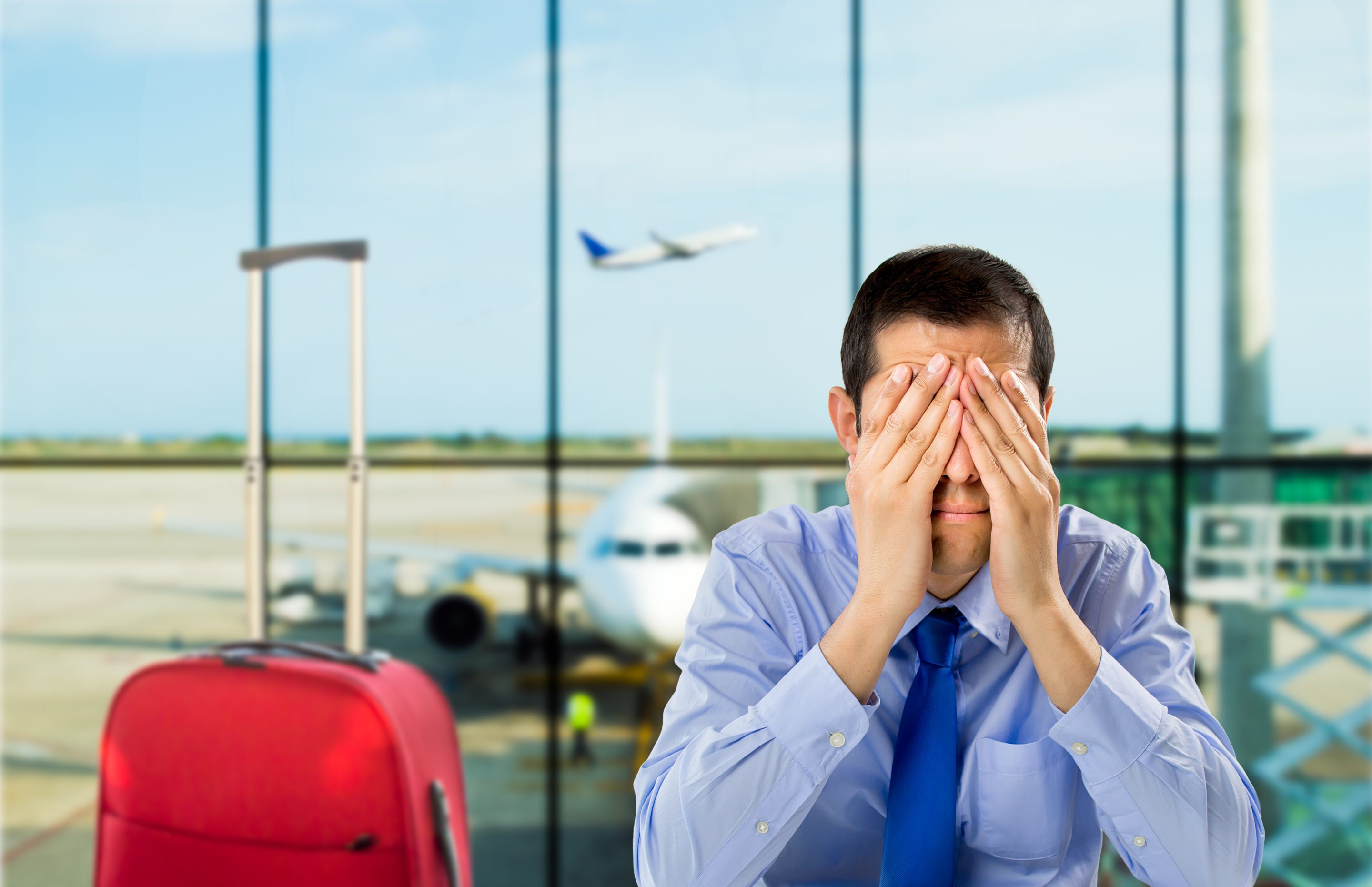 Businessman at an airport.