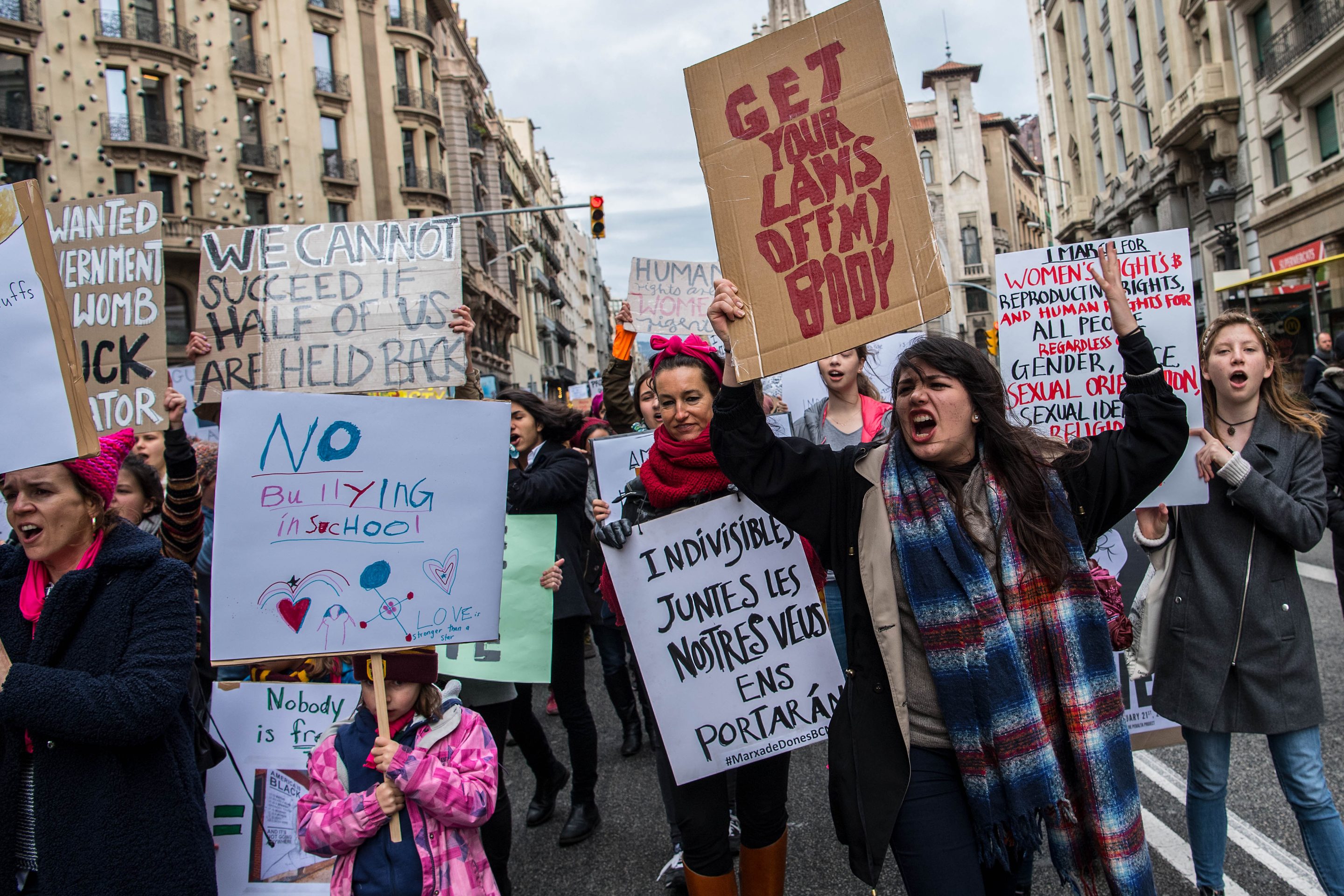 Women's March In Barcelona