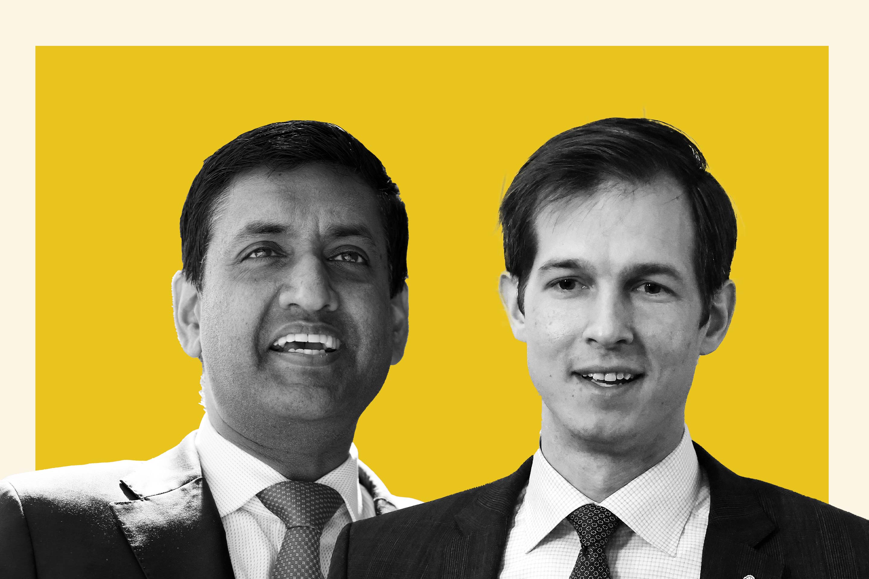 Ro Khanna, left, and Jake Auchincloss, right.