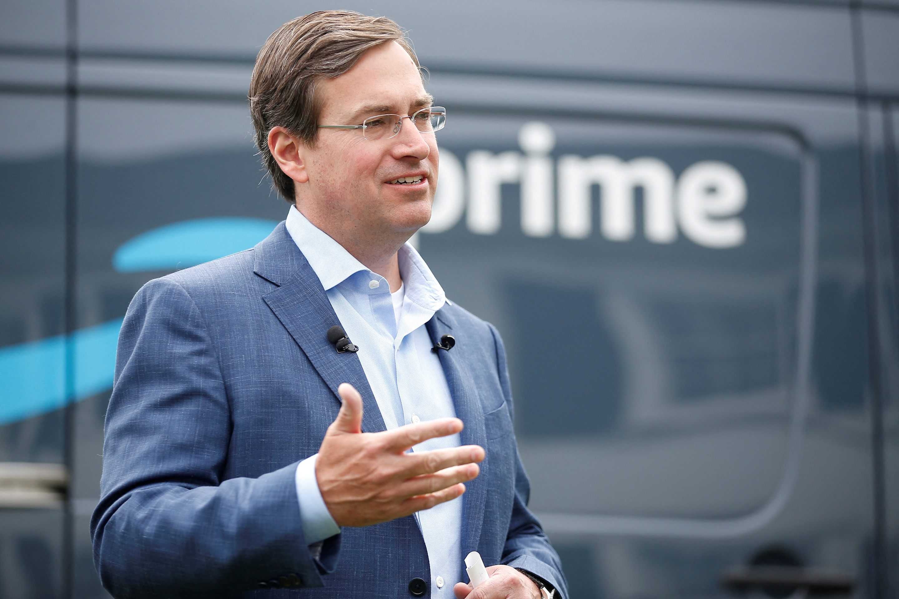 Dave Clark, then senior VP of worldwide operations at Amazon, at a press conference in Seattle, June 27, 2018.