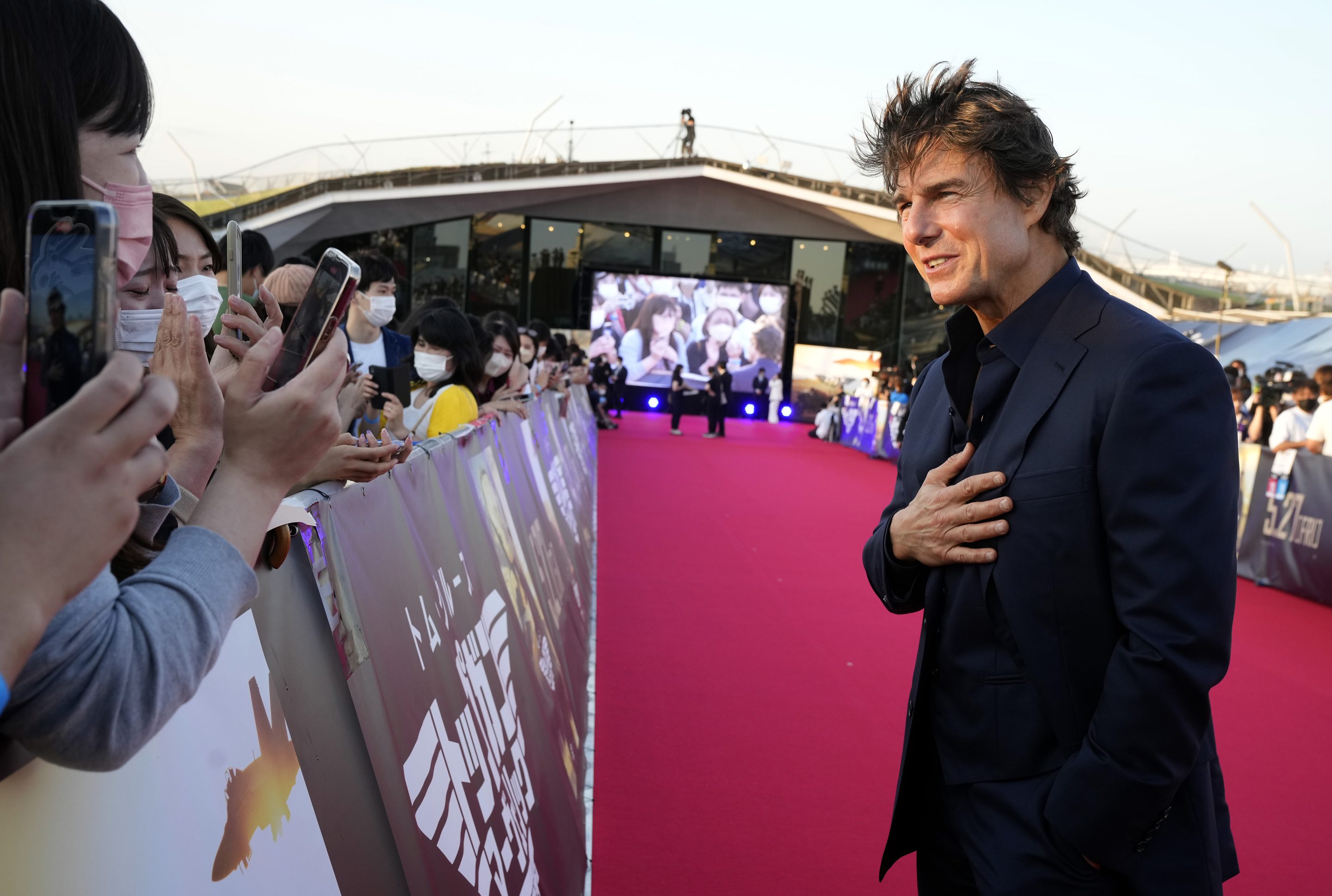 Actor Tom Cruise attends the red carpet for the Japan Premiere of "Top Gun: Maverick" at Osanbashi Yokohama on May 24 in Yokohama, Kanagawa, Japan.