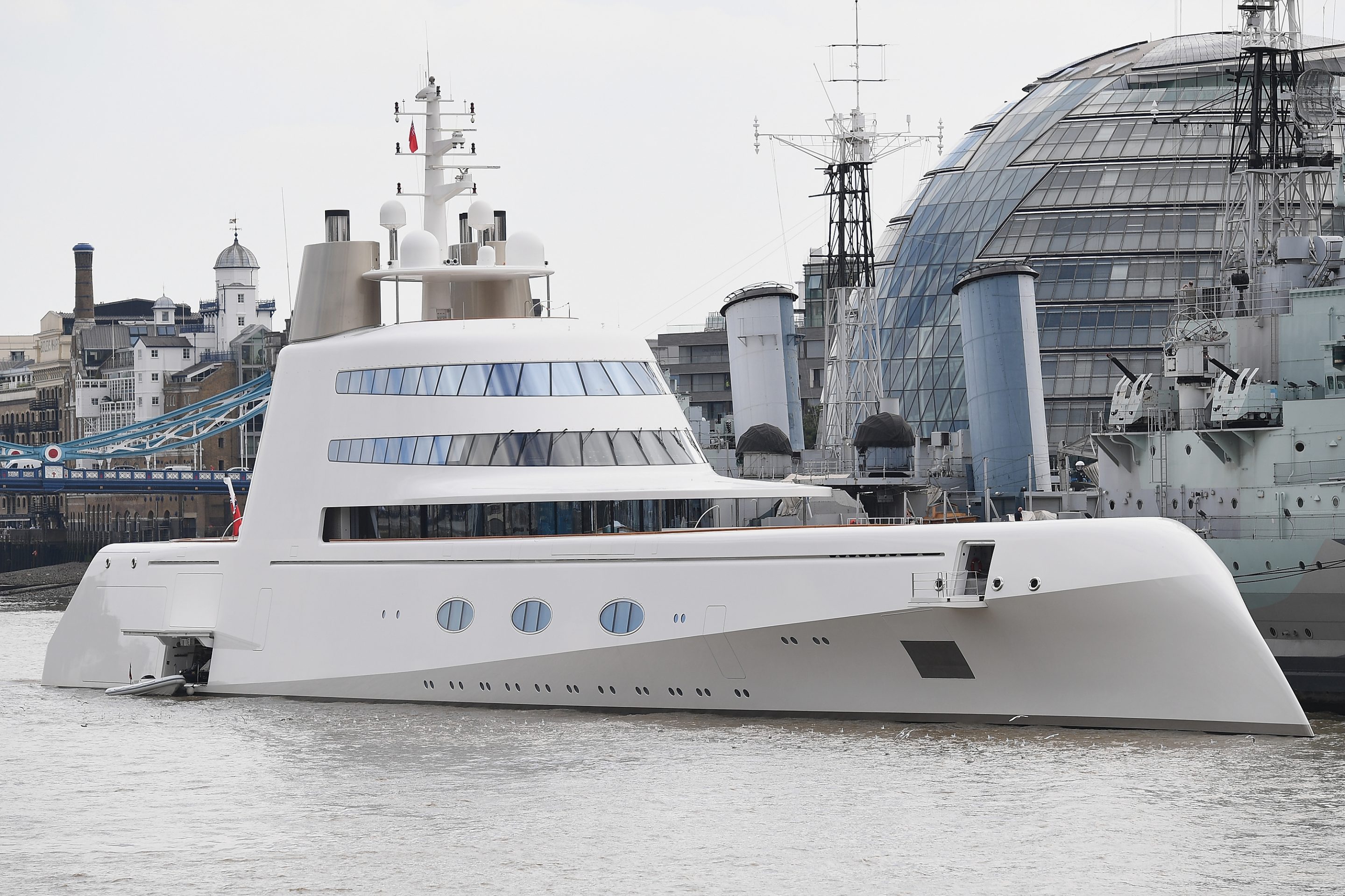 Russian billionaire Andrey Melnichenko's  Philippe Starck–designed boat.