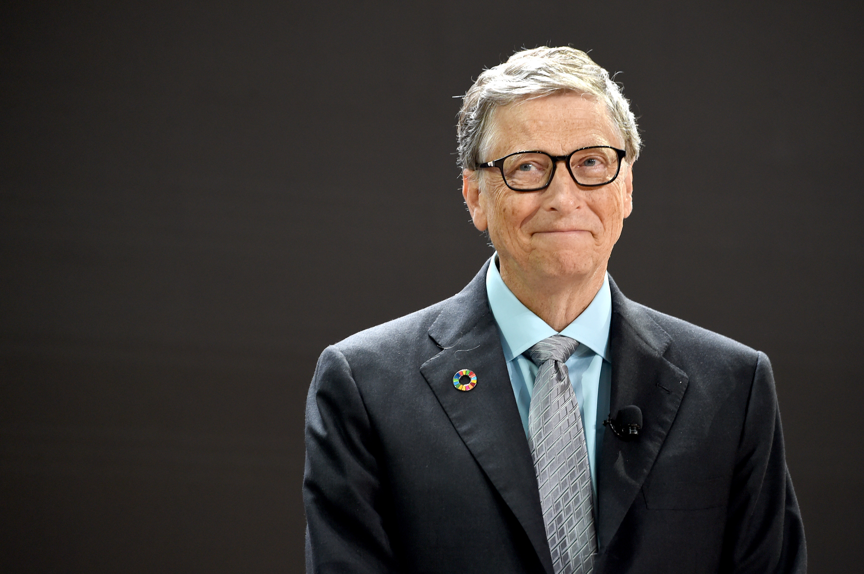 Bill Gates, pictured in 2017, has been joking about the conspiracy theories surrounding himself and COVID-19 vaccines.