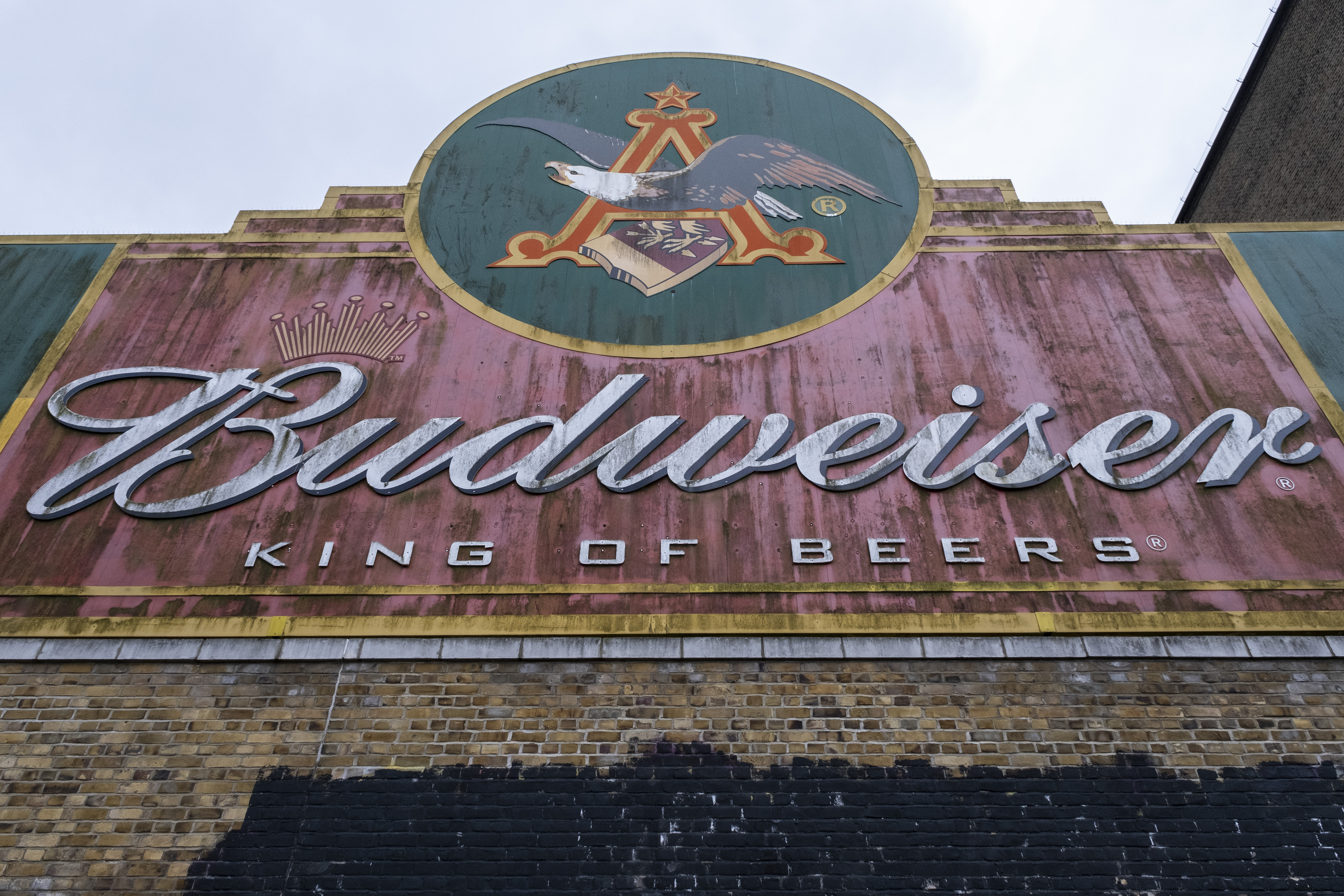 A Budweiser sign.