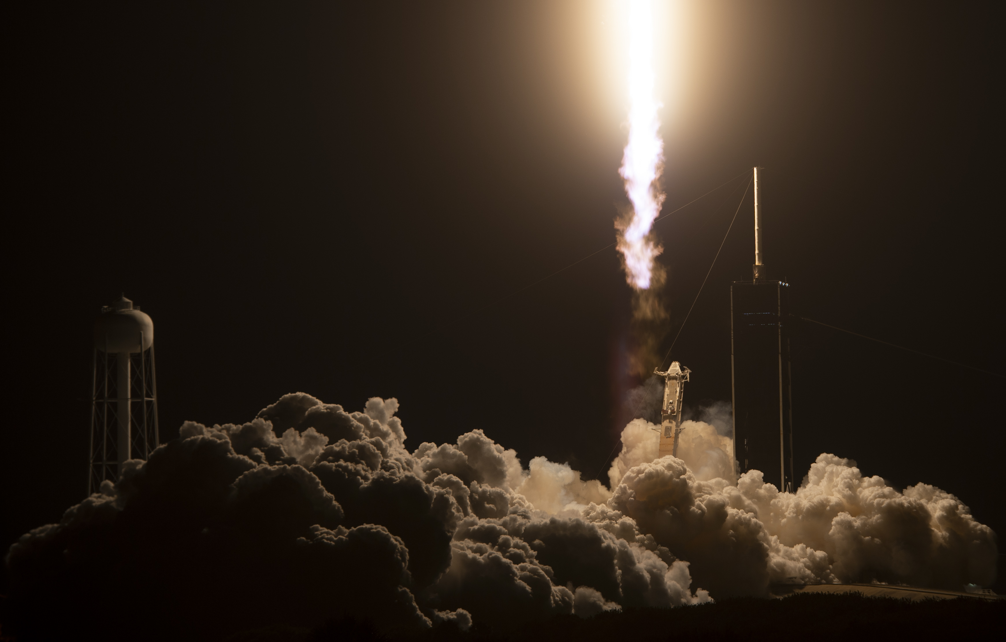 A SpaceX Falcon 9 rocket.