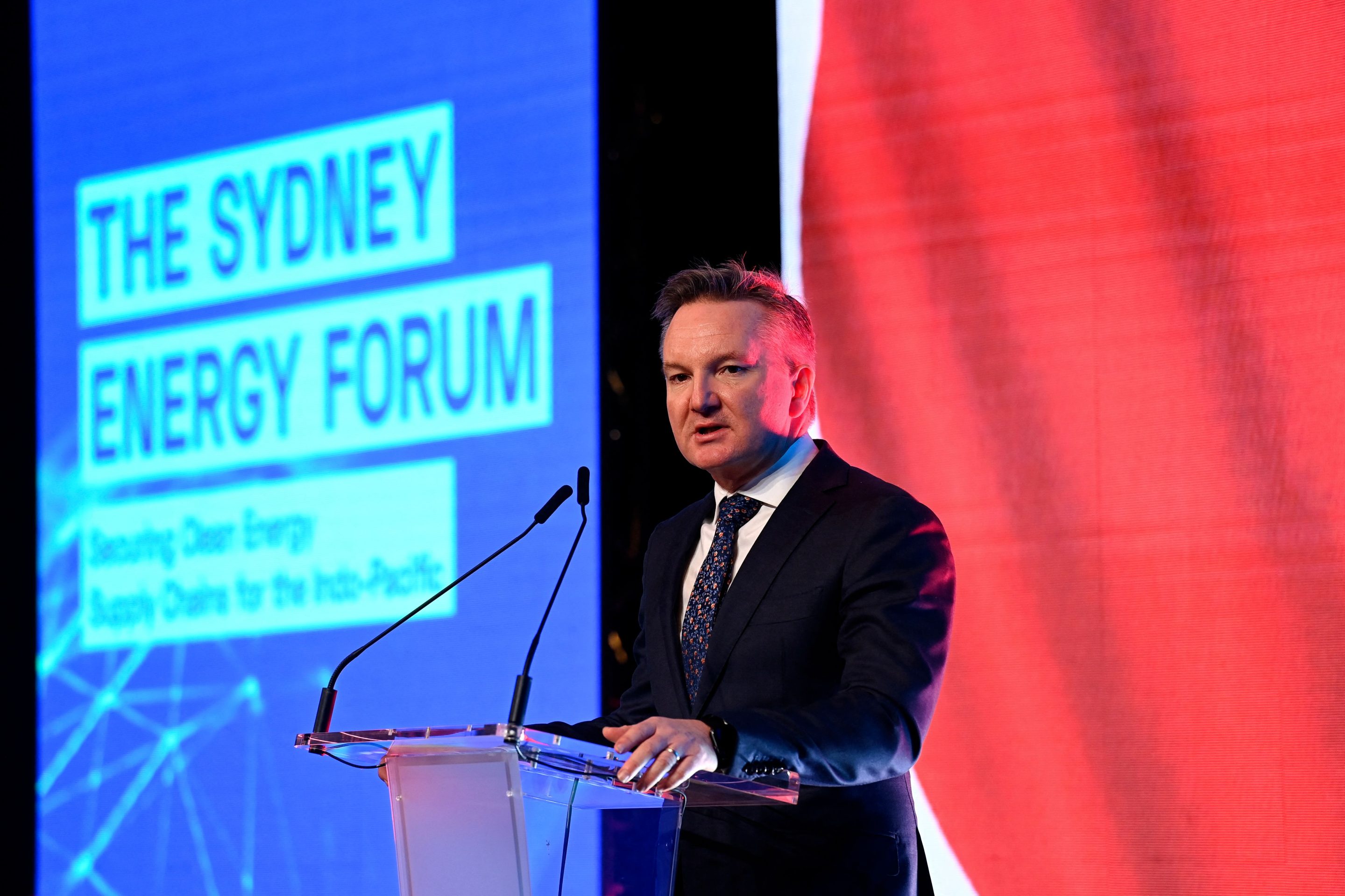 Australia Minister for Climate Change and Energy Chris Bowen speaks at the Sydney Energy Forum, where China was the main point of conversation.