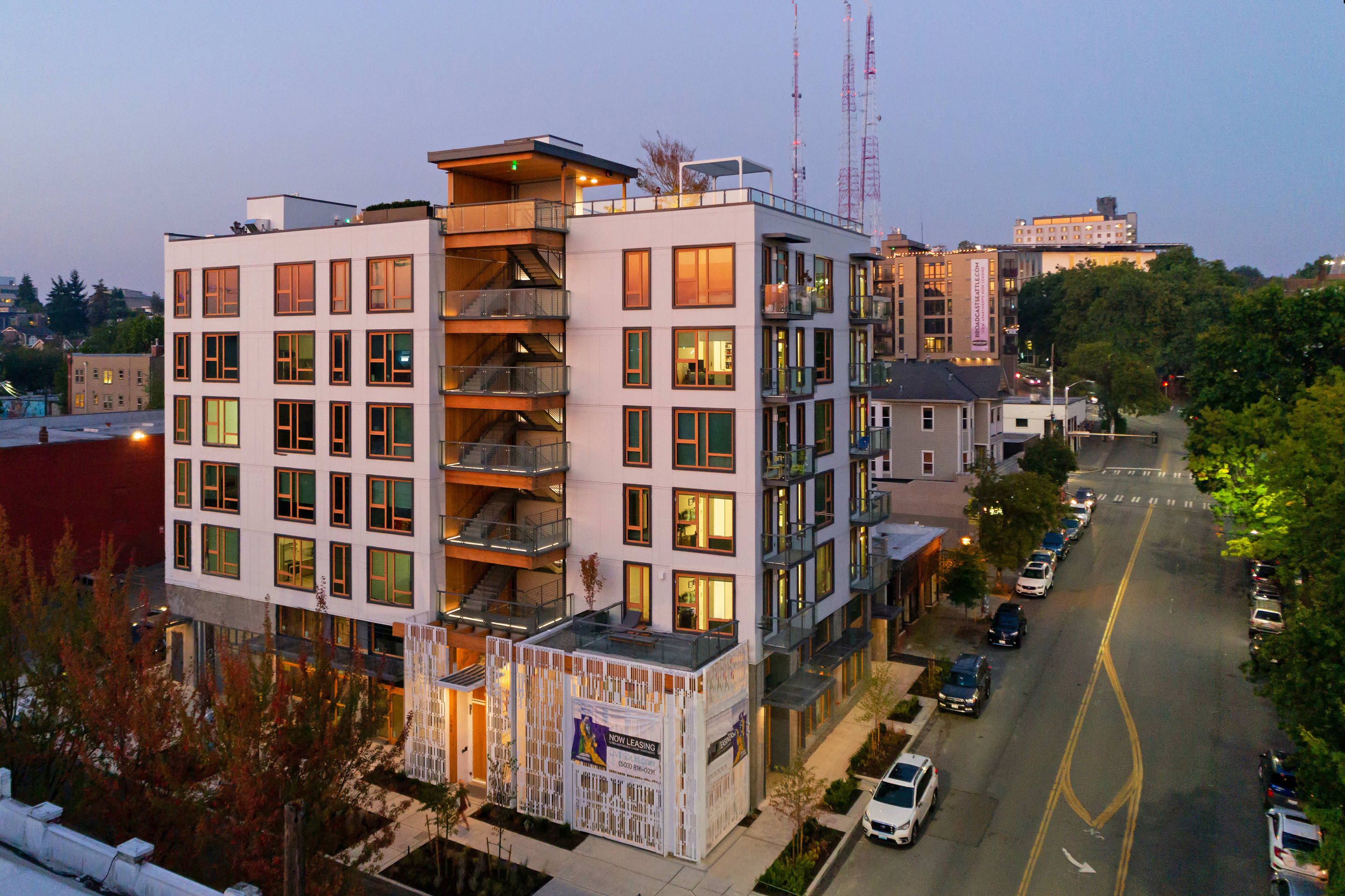 The Solis building in Seattle.
