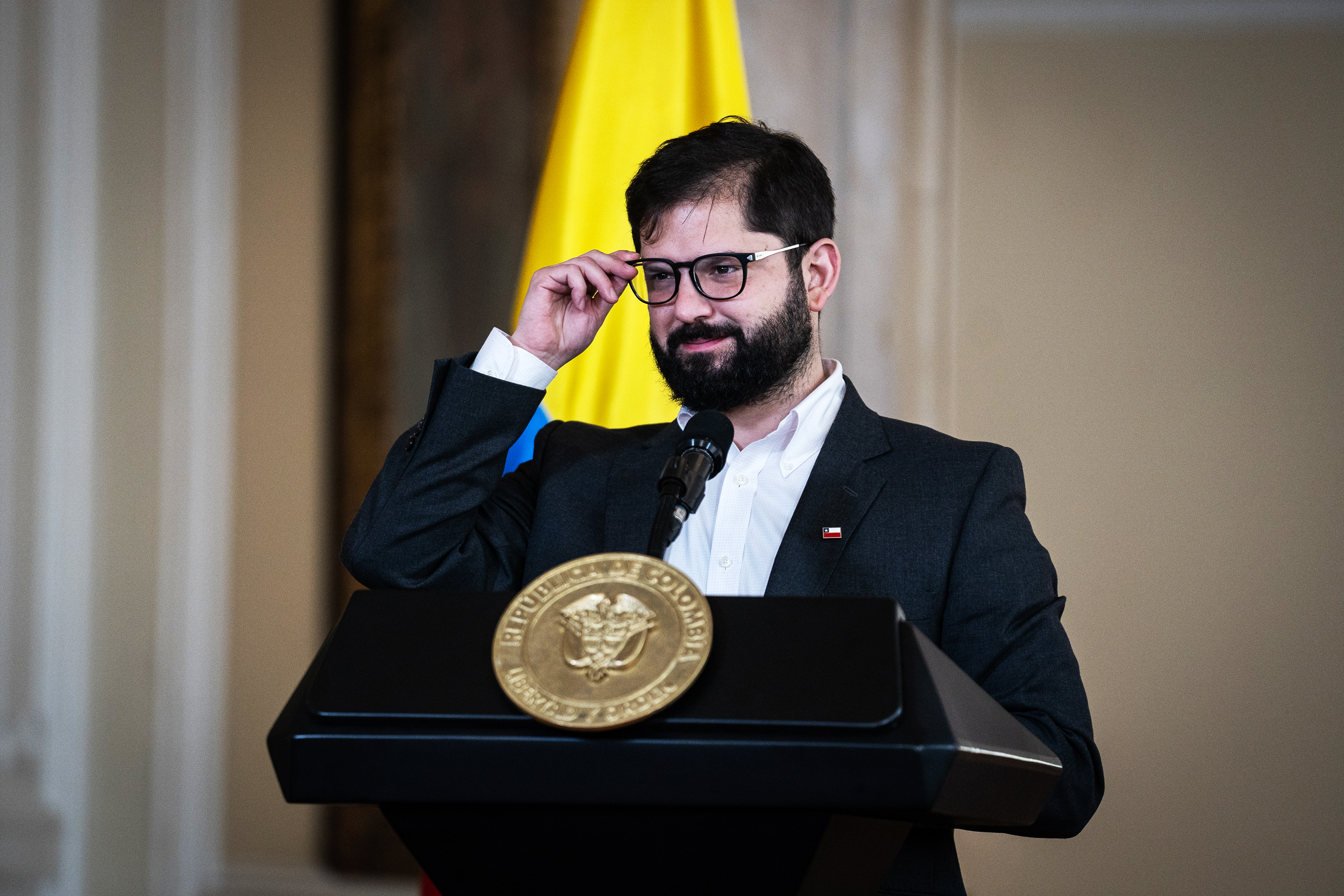 Chilean President Gabriel Boric supports the adoption of the new constitution.