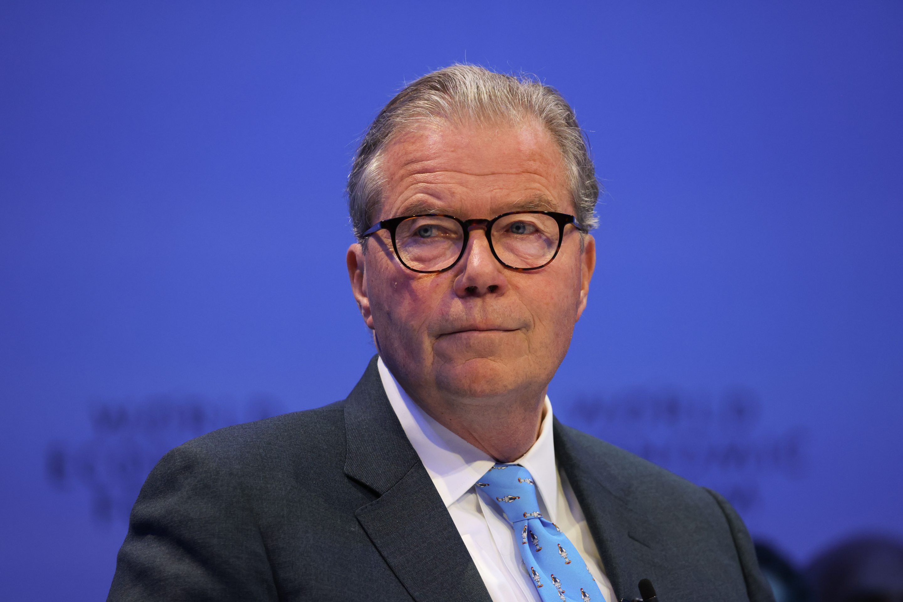 Leif Johansson, non-executive chairman of AstraZeneca Plc, during a panel session on the opening day of the World Economic Forum (WEF) in Davos, Switzerland, on May 23.