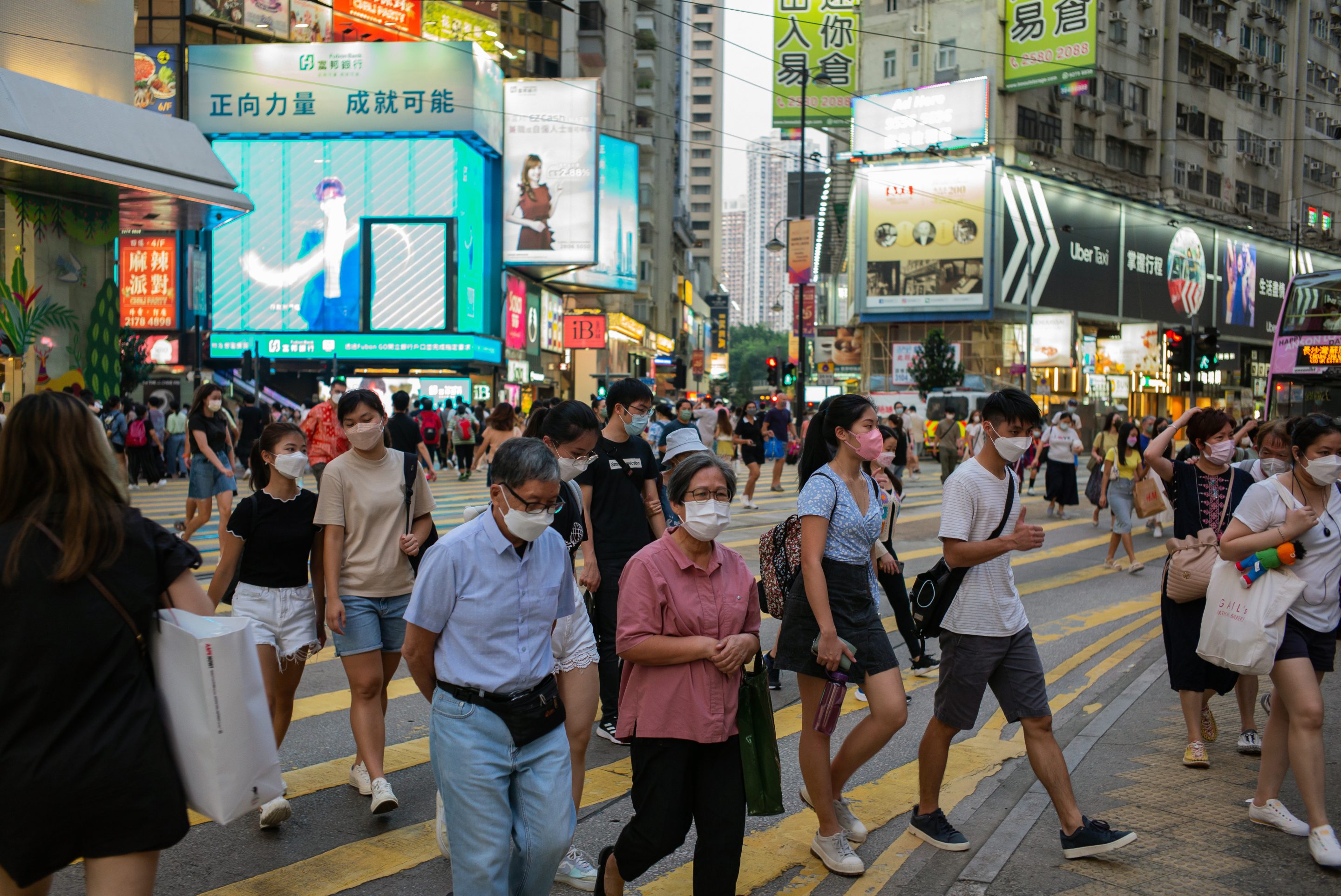 In the Causeway Bay area of Hong Kong, China, on July 31, 2022.