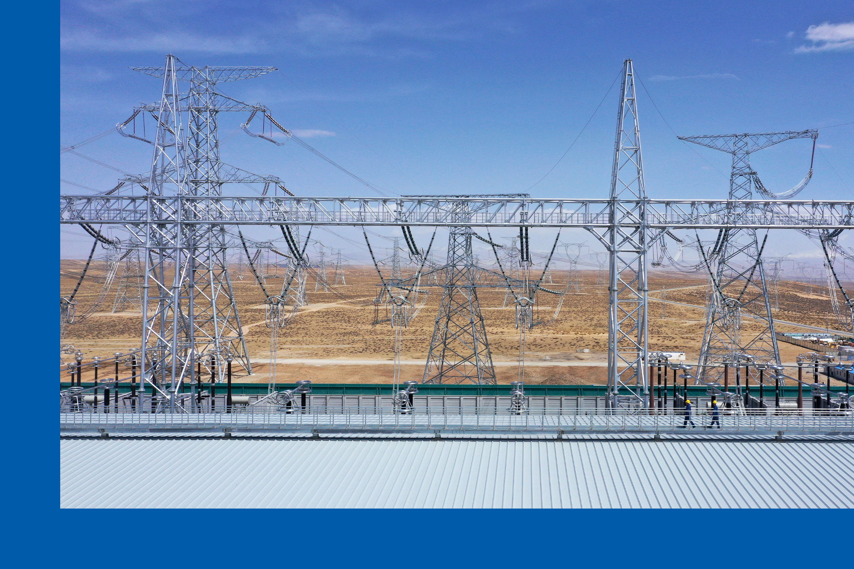 A converter station in northwest China's Qinghai Province operated by State Grid Corporation of China (SGCC).