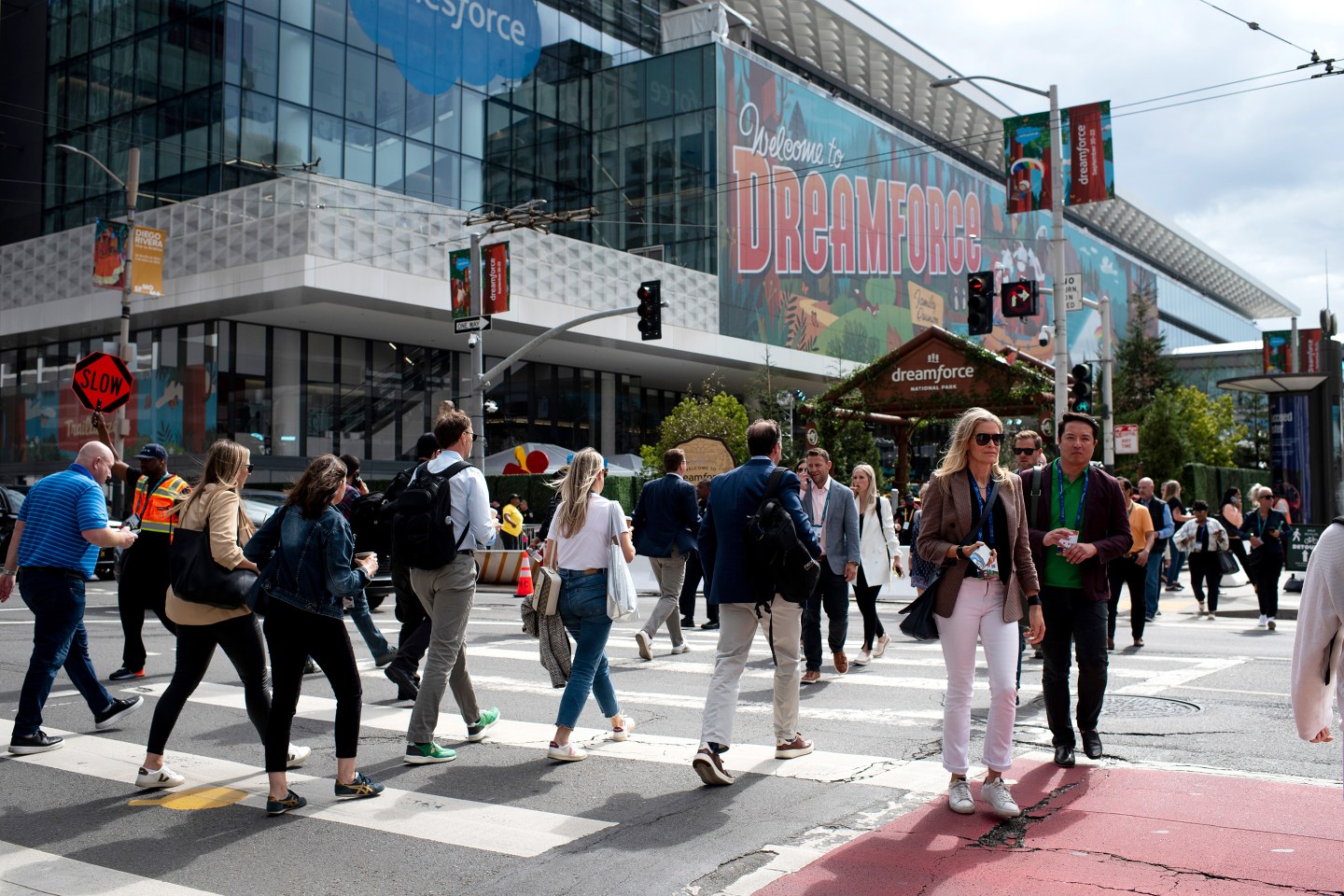 Salesforce revived San Francisco’s downtown for a week, but the company’s own return-to-office plans lingered awkwardly