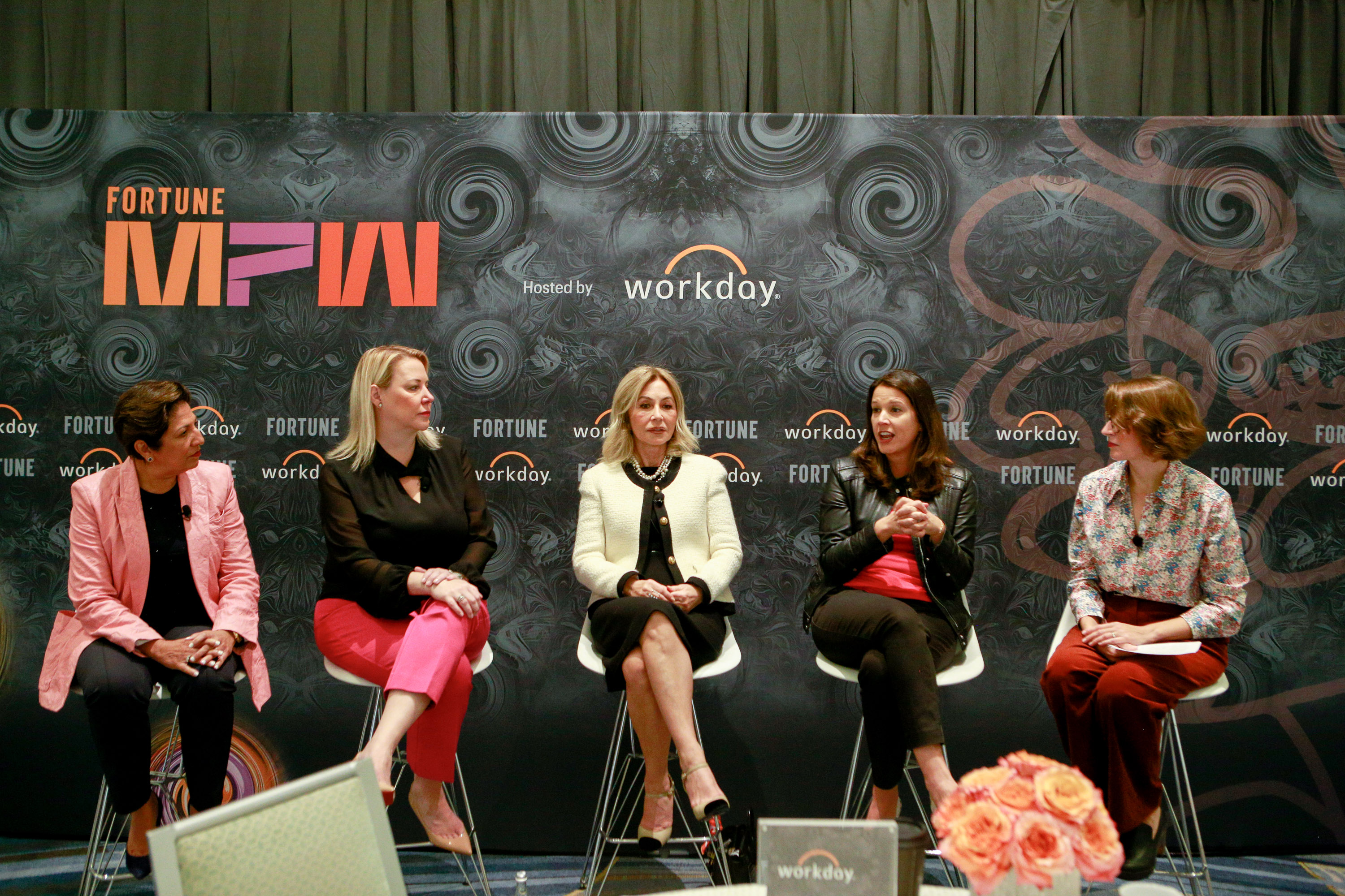 Executives from Qualcomm, H&R Block, Workday, and PagerDuty discuss workplace culture and changemakers at Fortune’s Most Powerful Women Summit in Laguna Niguel, Calif., Oct. 12, 2022.
