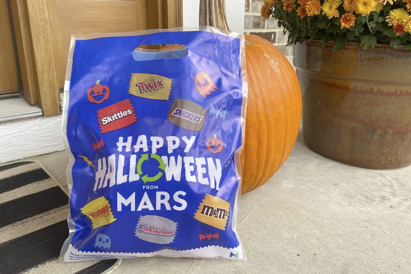 Candy wrappers recycling bag.