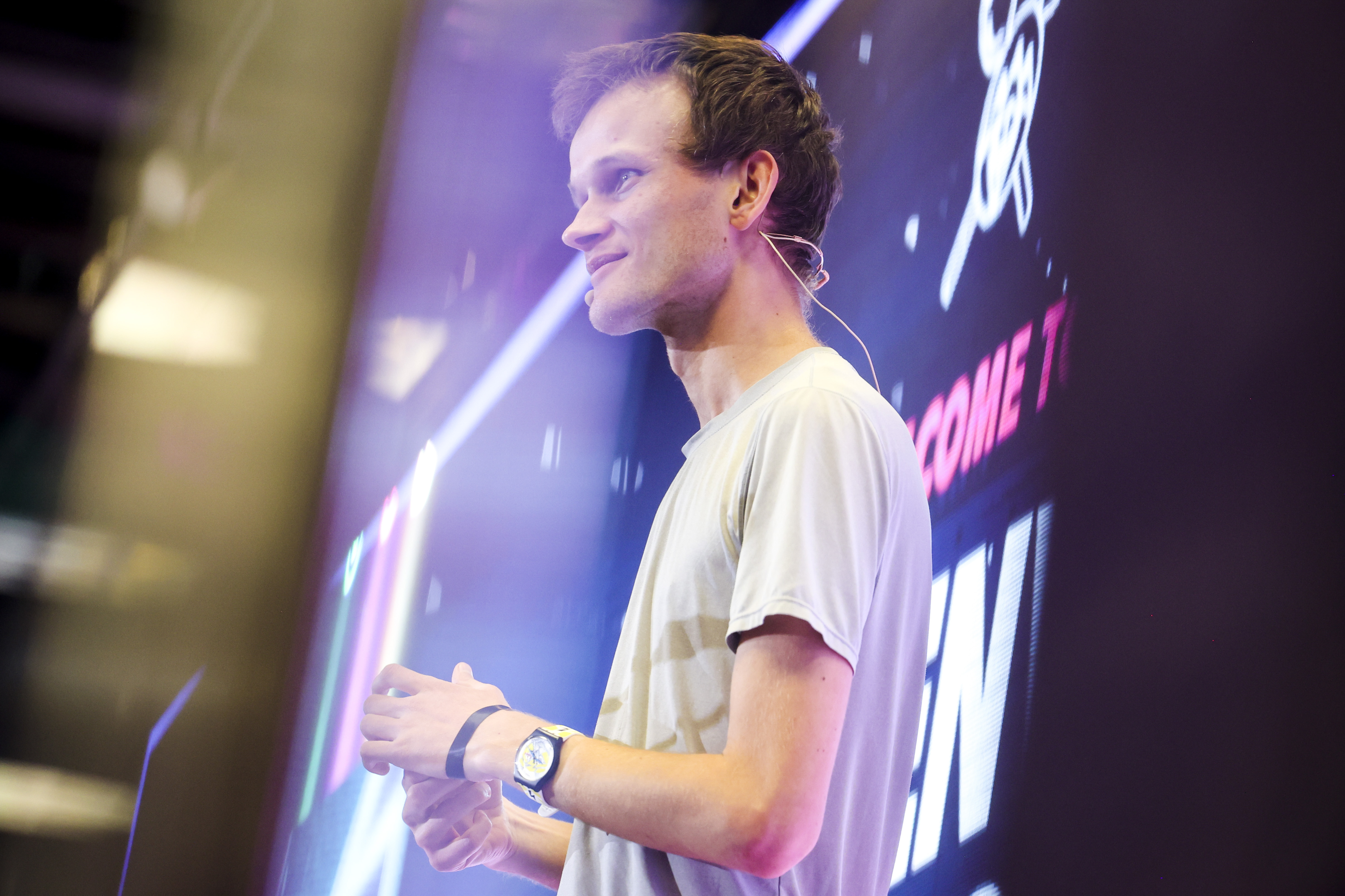 Ethereum cofounder Vitalik Buterin at ETHDenver in February 2022.