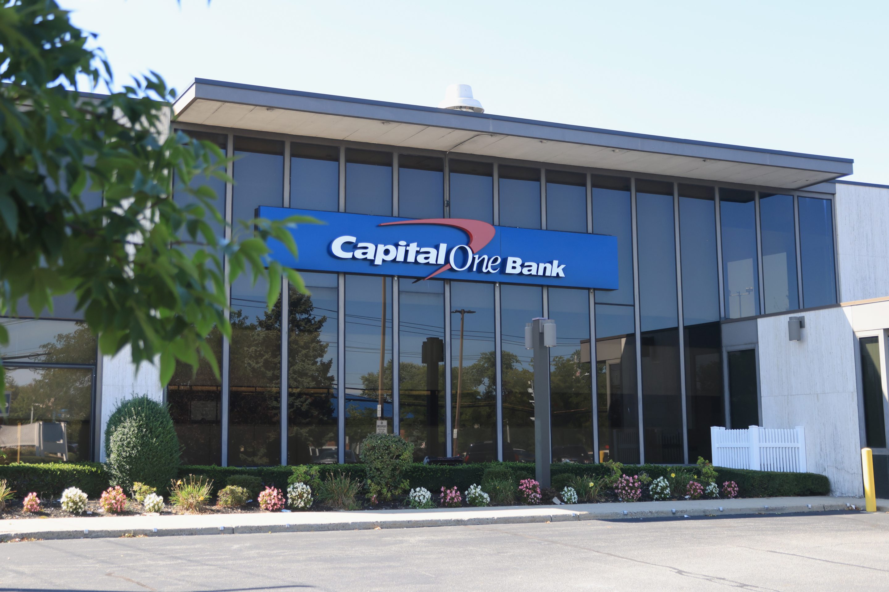 Outside view of Capital One office.